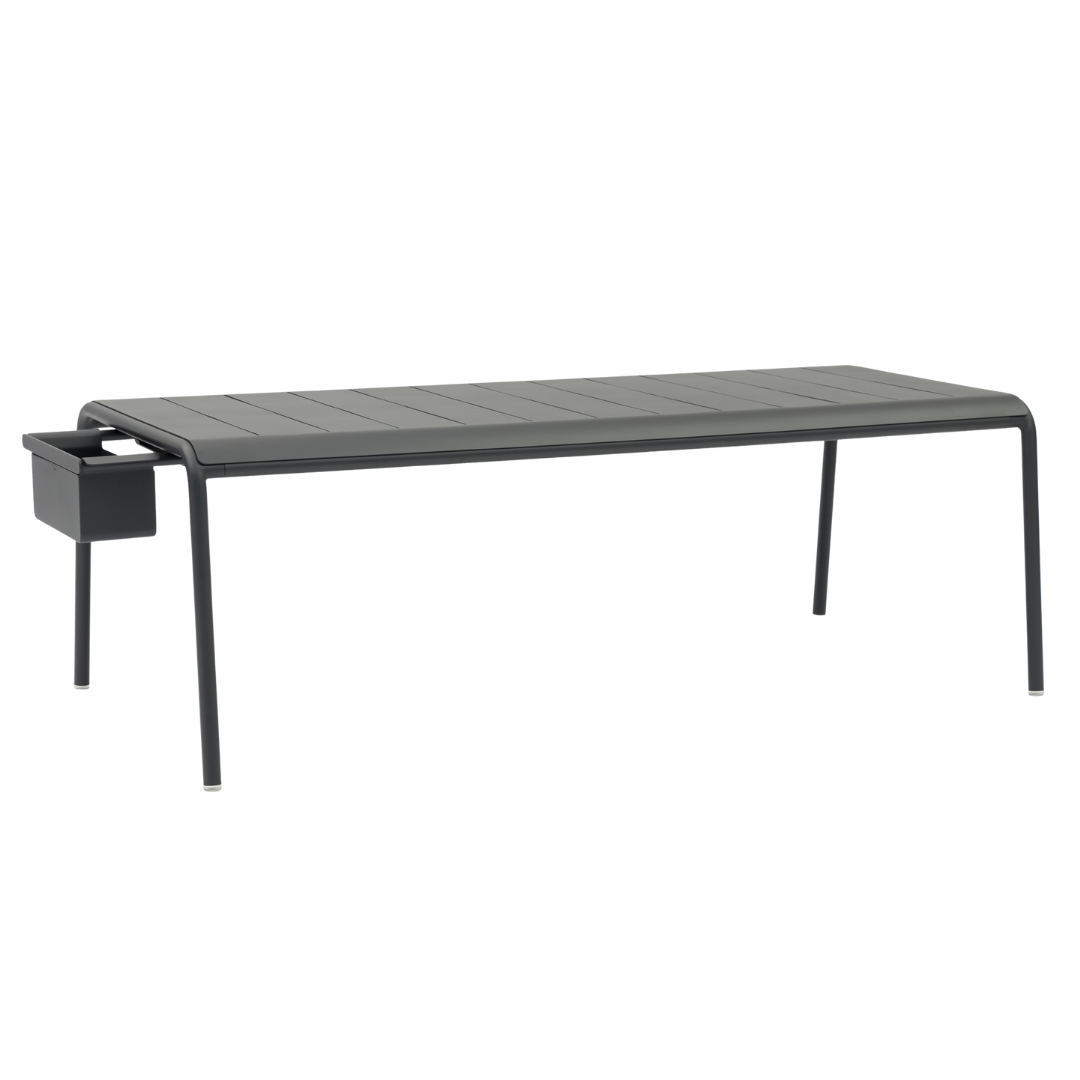 Davenport Dining Table w/ Ice Bucket - Charcoal