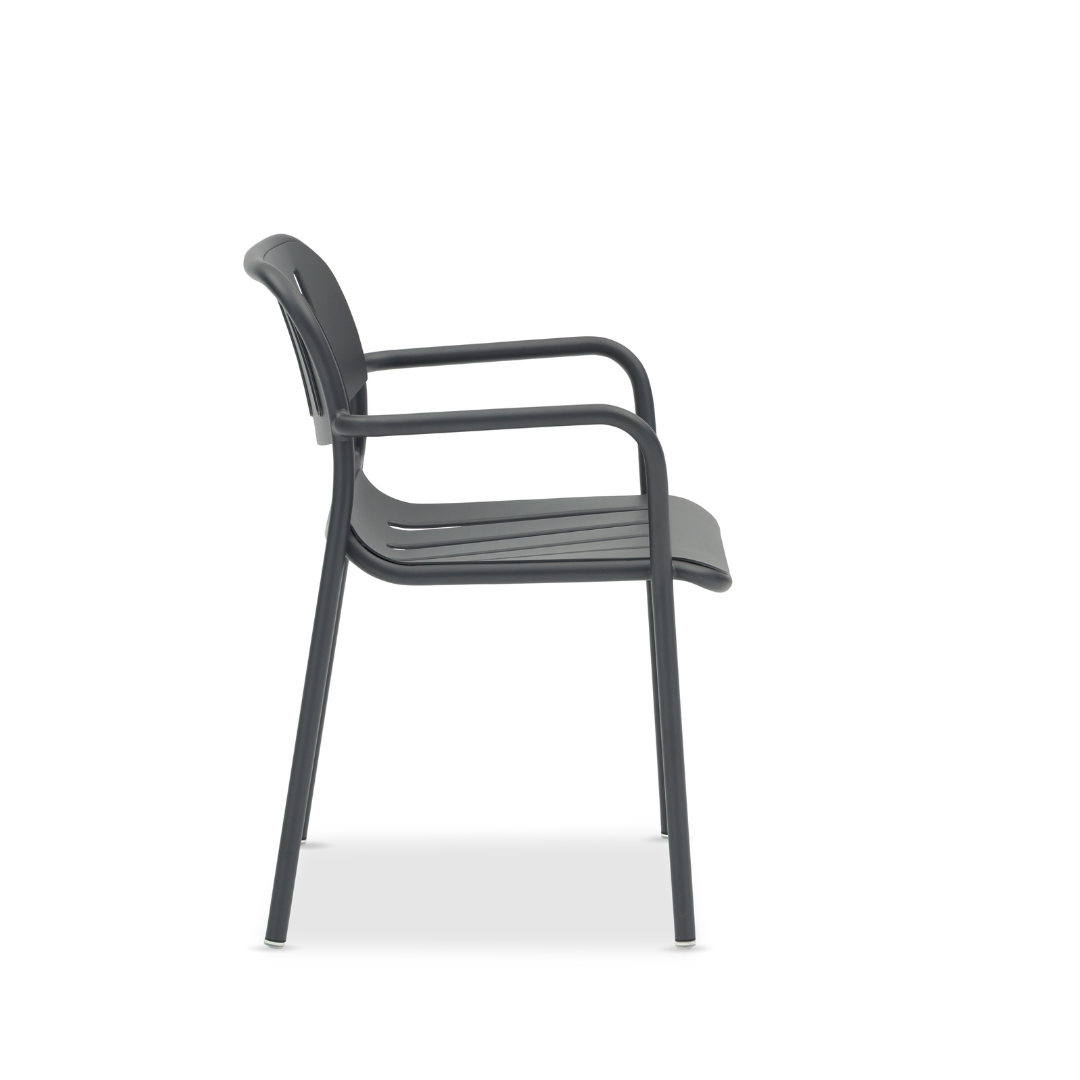 Davenport Dining Arm Chair - Charcoal