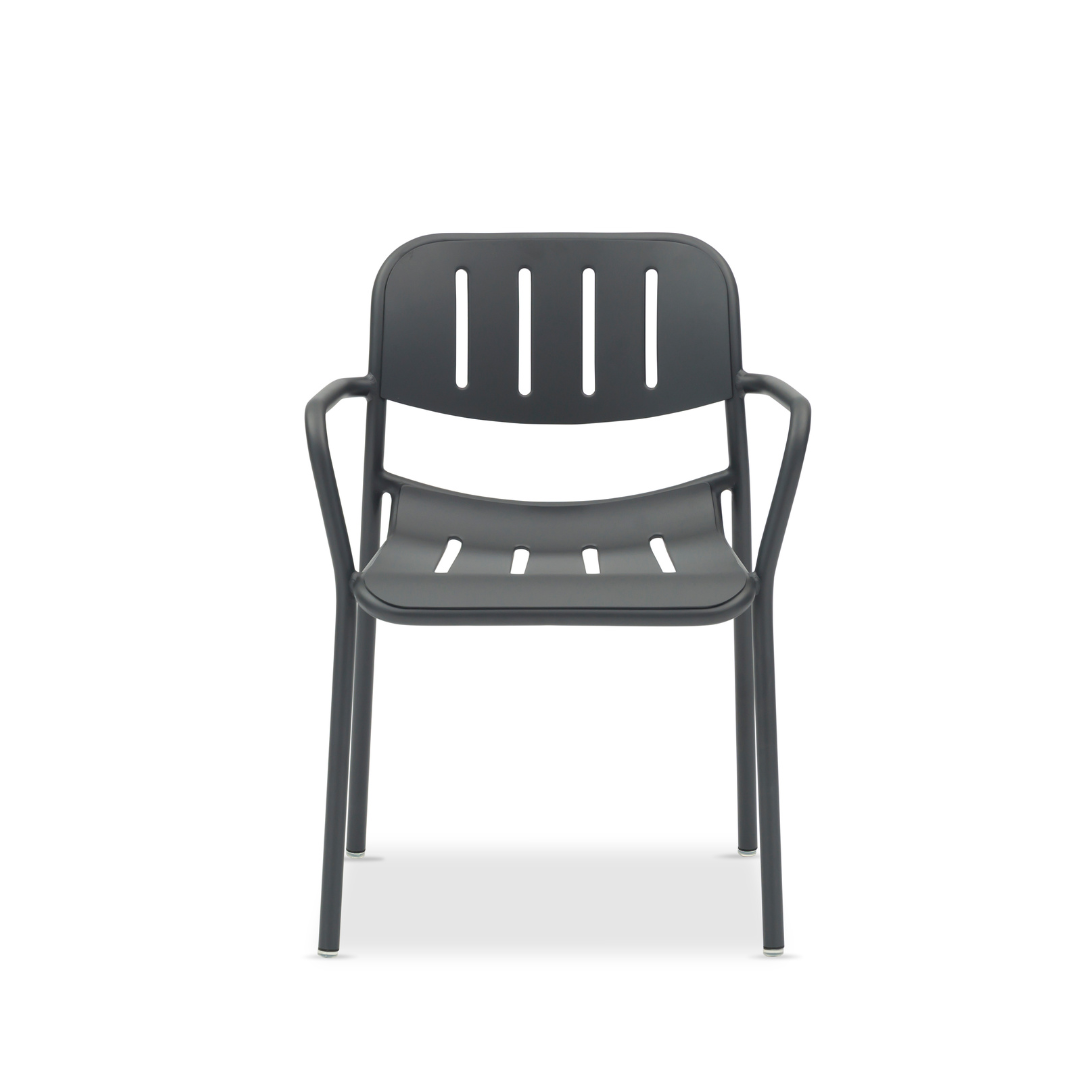 Davenport Dining Arm Chair - Charcoal
