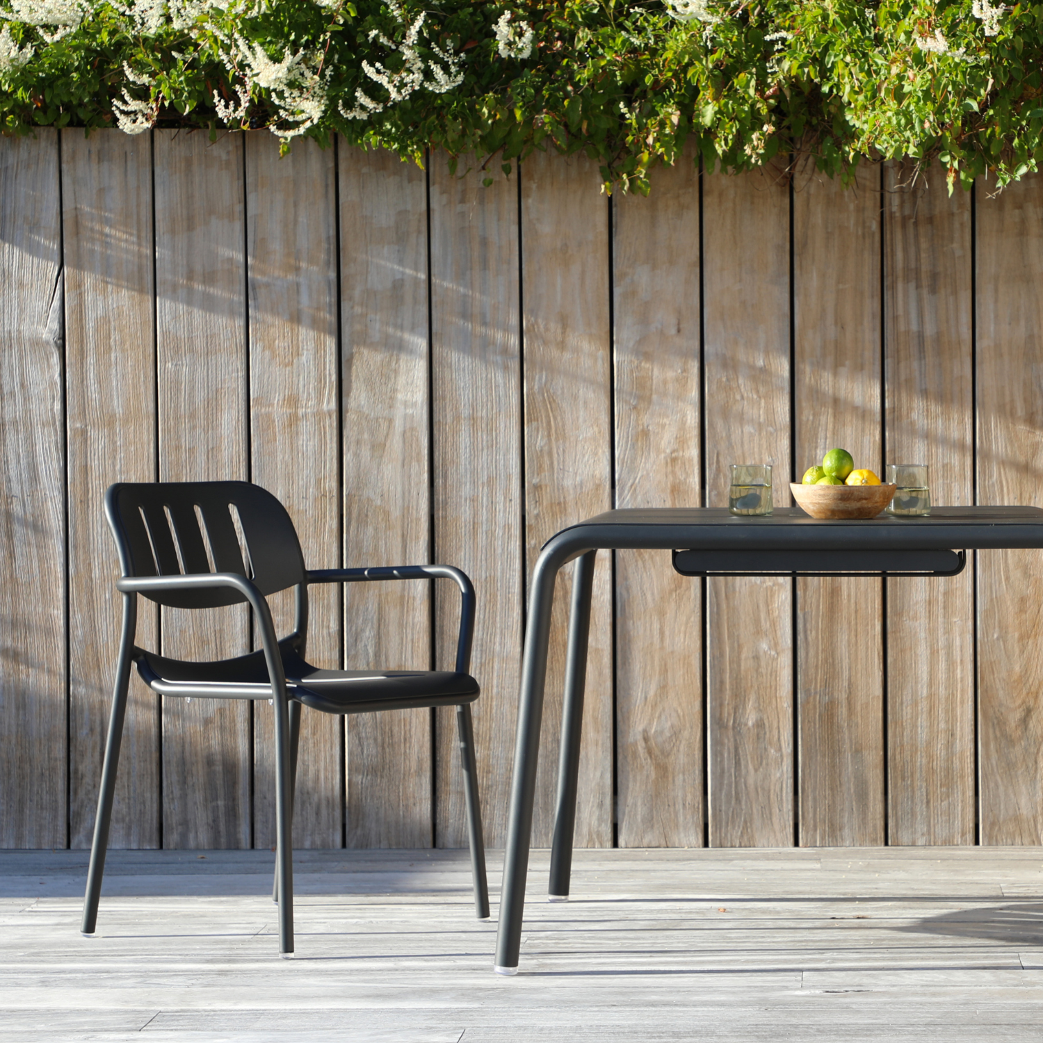 Davenport Dining Arm Chair - Charcoal