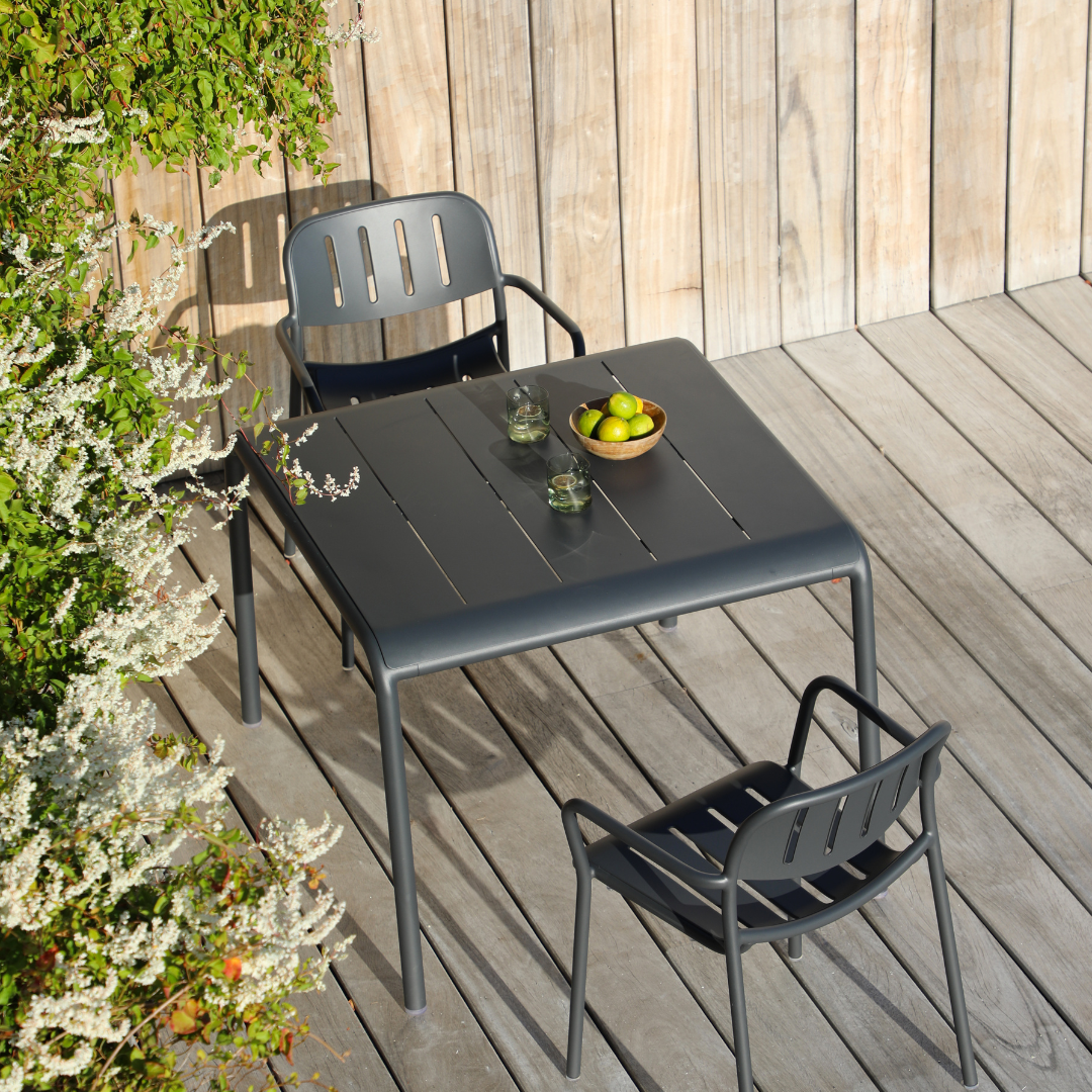 Davenport Dining Arm Chair - Charcoal