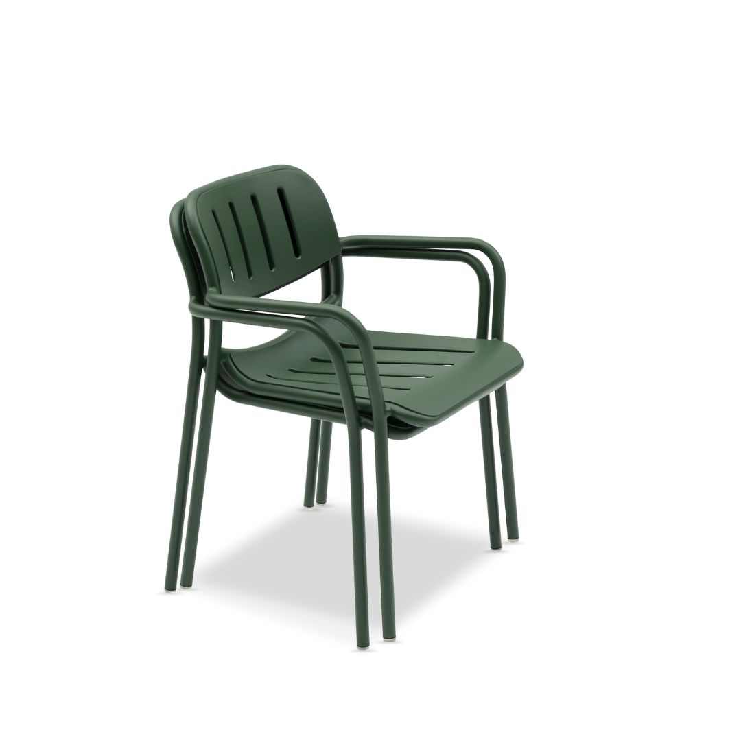 Davenport Dining Arm Chair - Dark Green