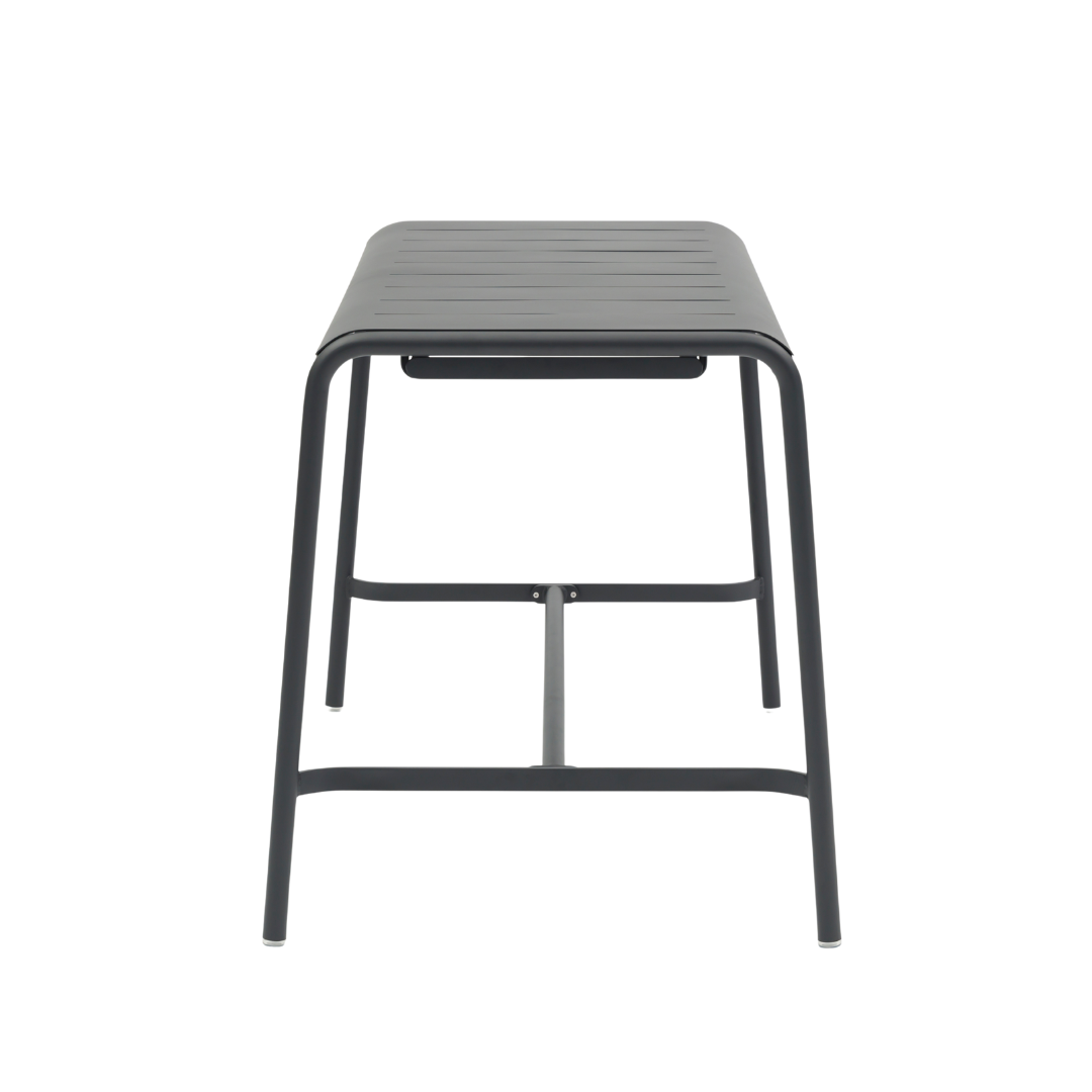 Davenport Rectangular Bar Table w/ Ice Bucket - Charcoal