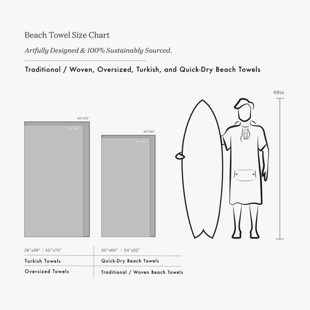 Velour Beach Towel - Green