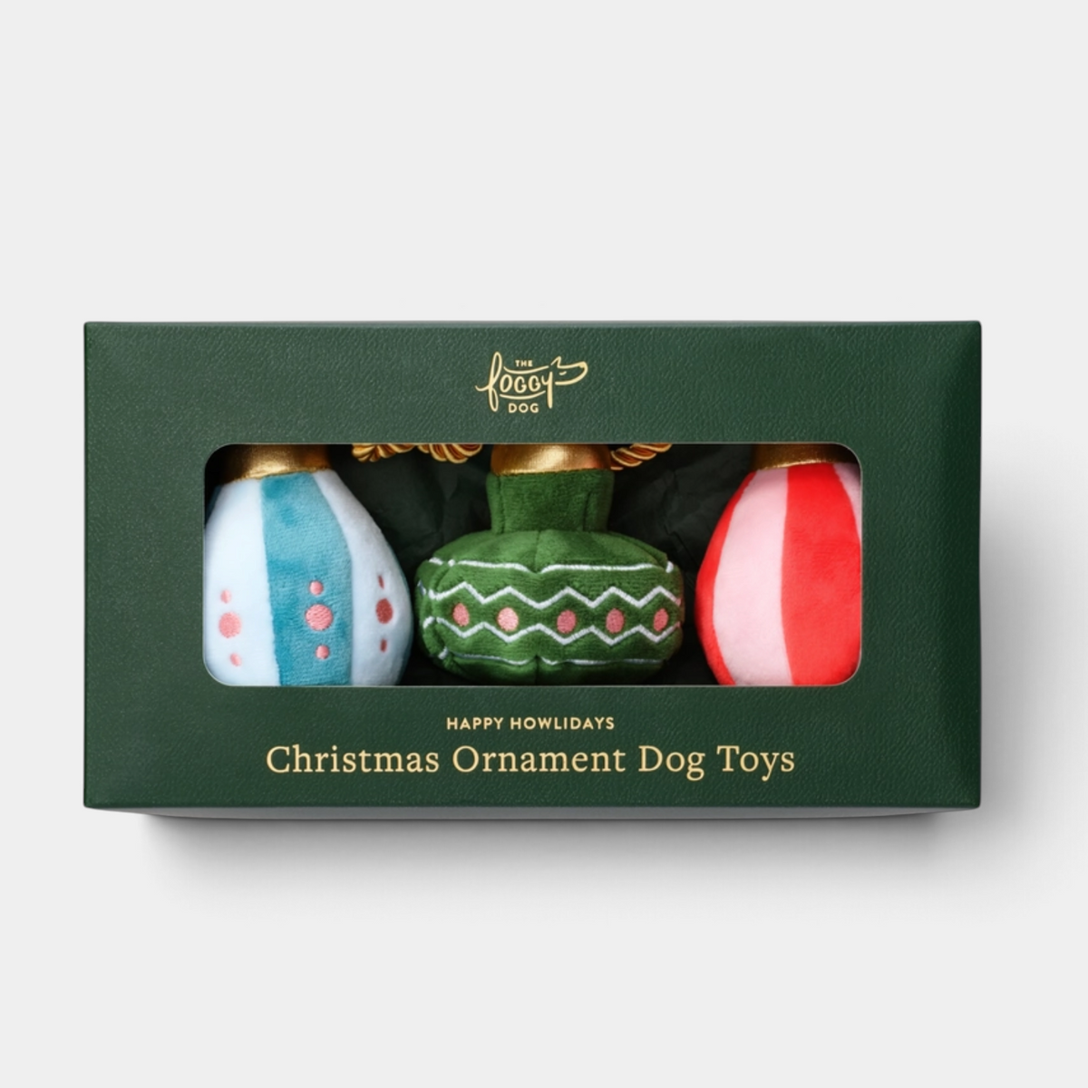 Pet Holiday Ornaments Squeaky Toy (Set of 3)