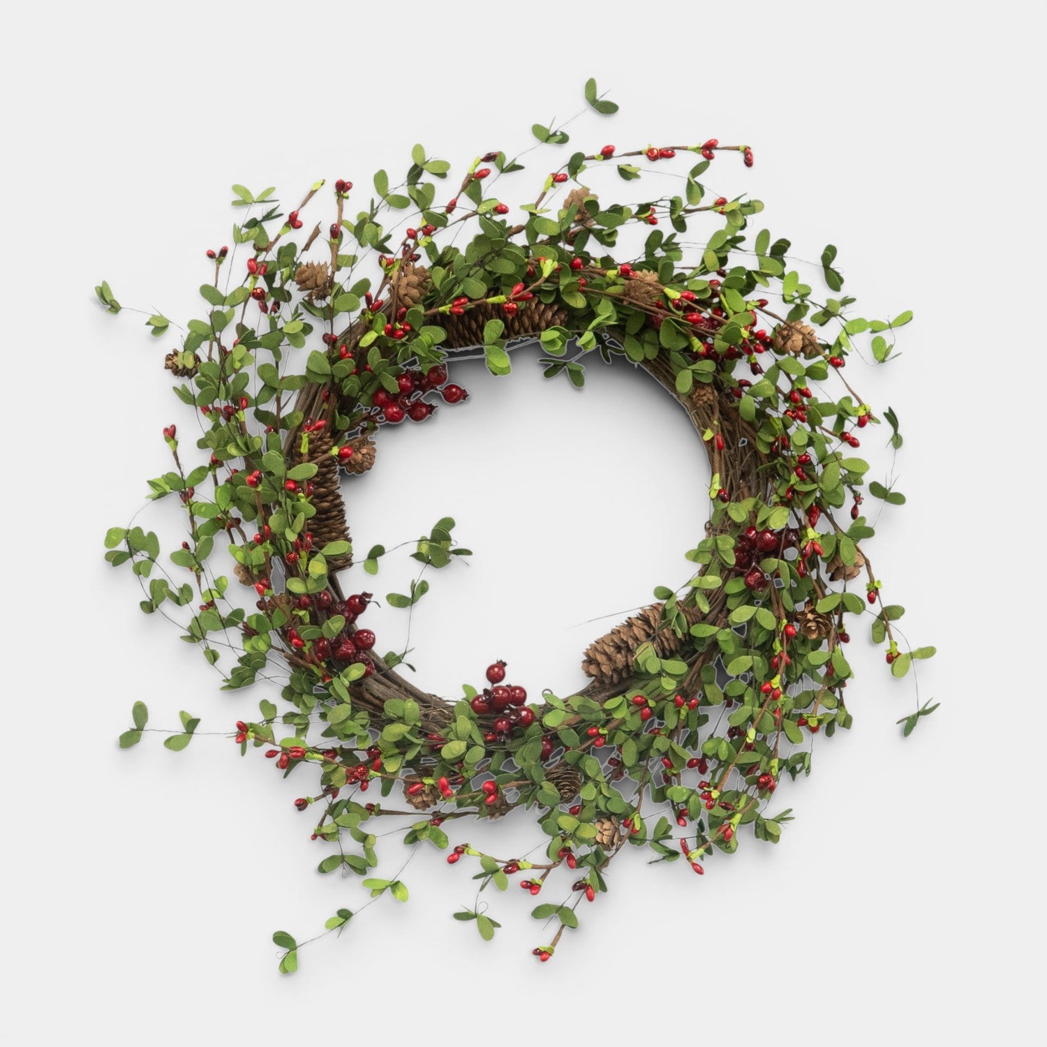 Artificial Rustic Red Winter Berry 18" Wreath