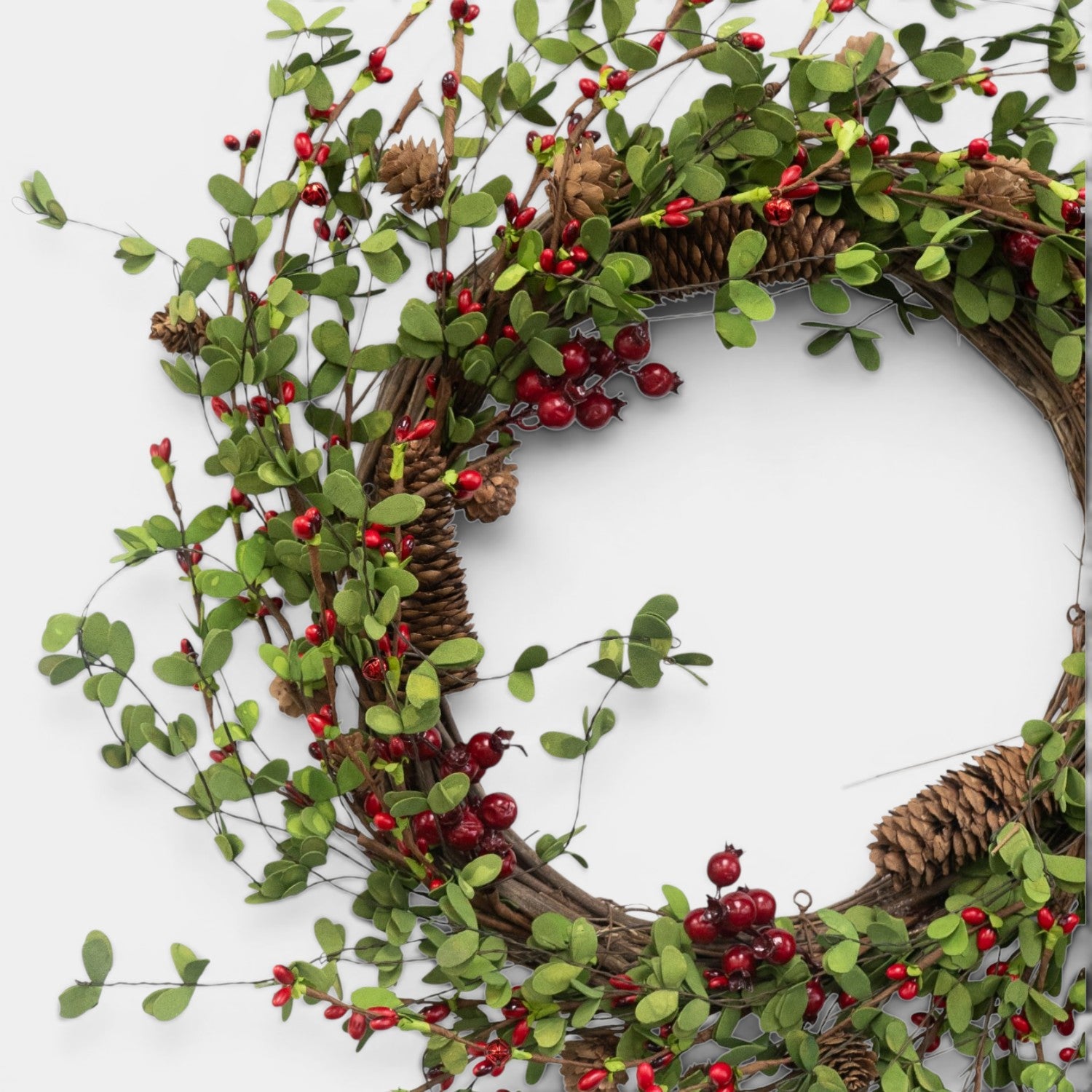 Artificial Rustic Red Winter Berry 18" Wreath