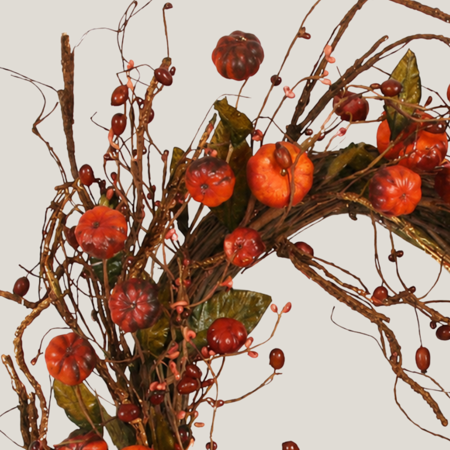 Artificial Rustic Pumpkin Harvest 18" Wreath