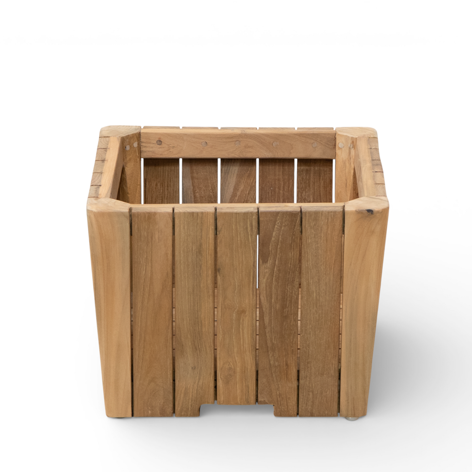 Plank 16" Square Teak Planter