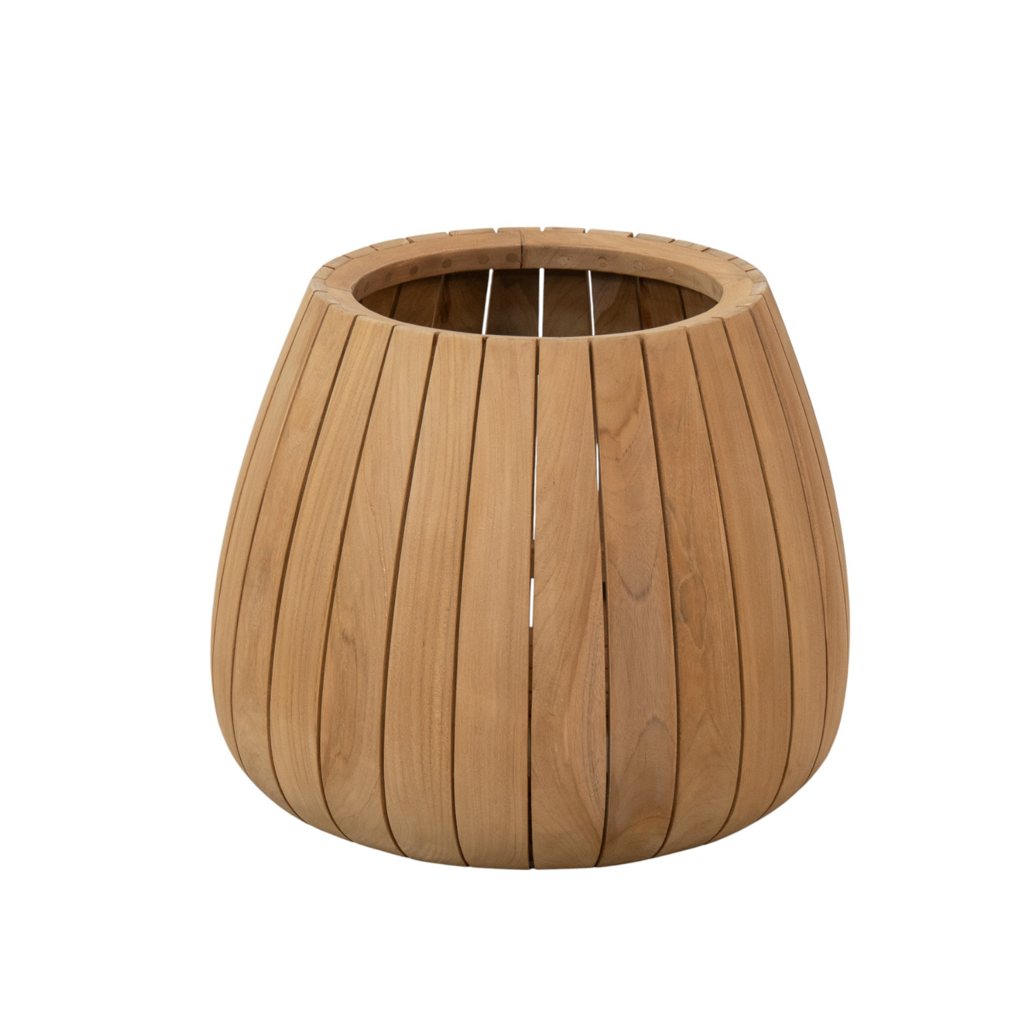Plank 20" Round Teak Planter