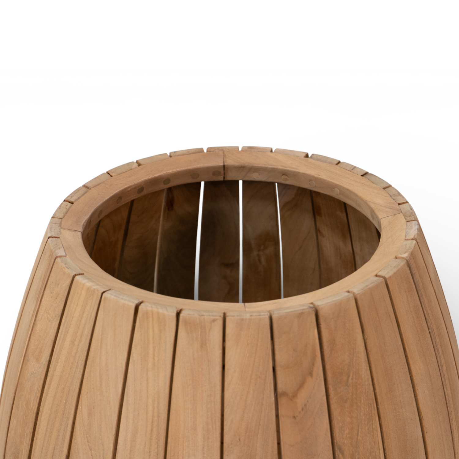 Plank 20" Round Teak Planter