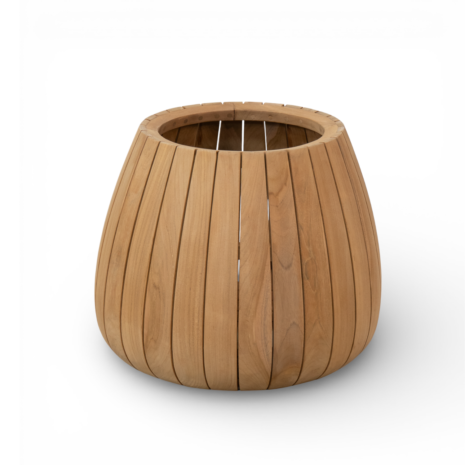 Plank 20" Round Teak Planter