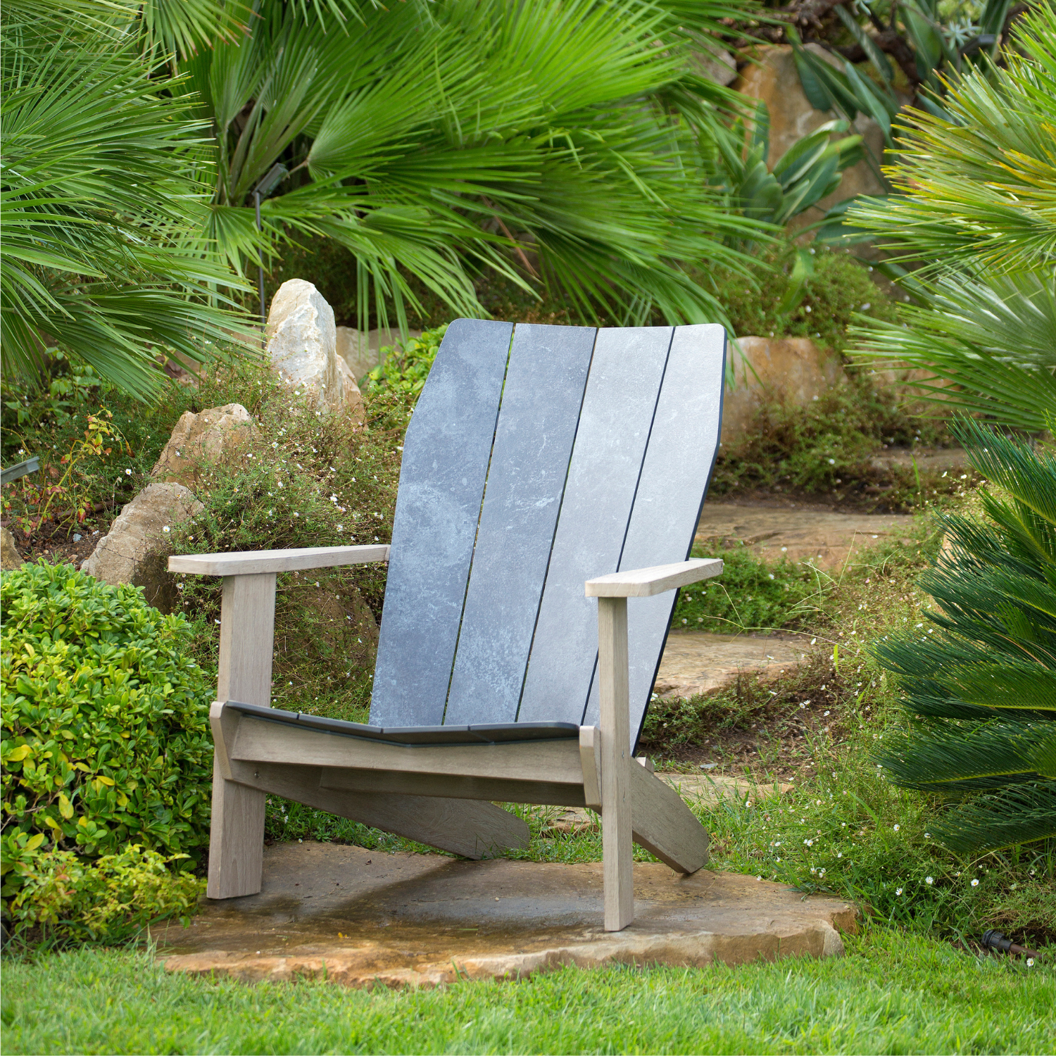 Copenhague Teak Adirondack Chair - Slate Grey