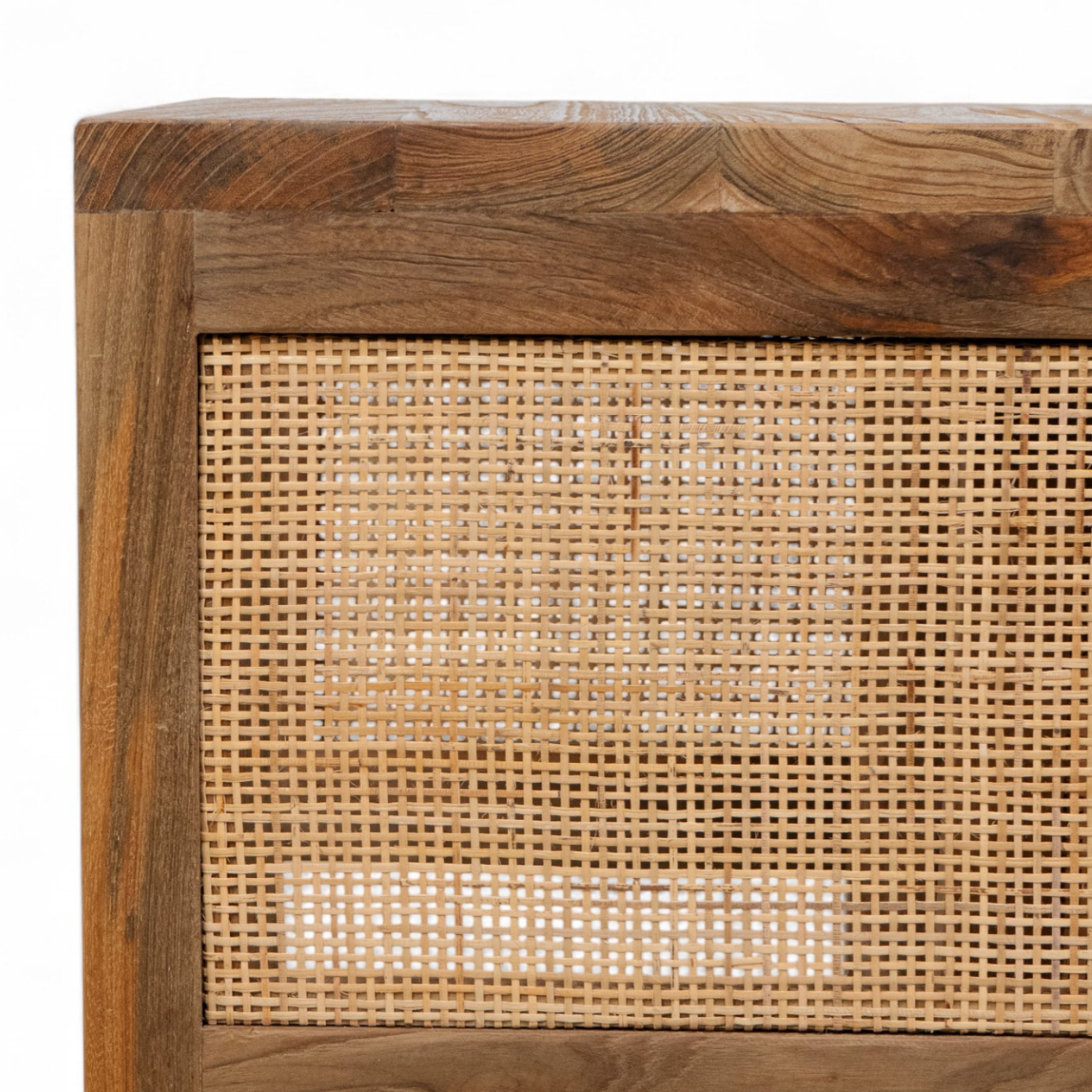 Cannes Rustic Teak Wood Nesting Side Table (Set of 2)