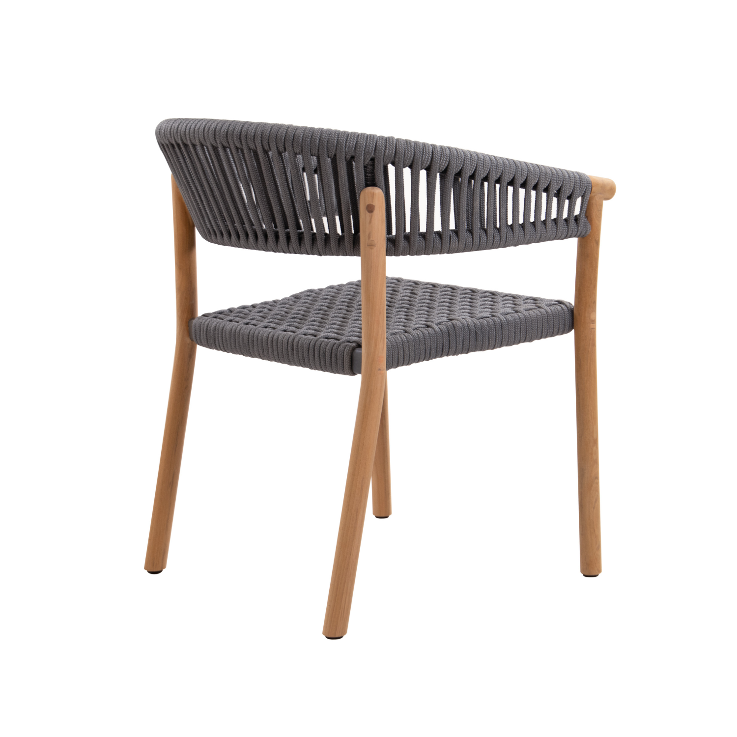 Caledon Wide Rope Dining Chair - Anthracite