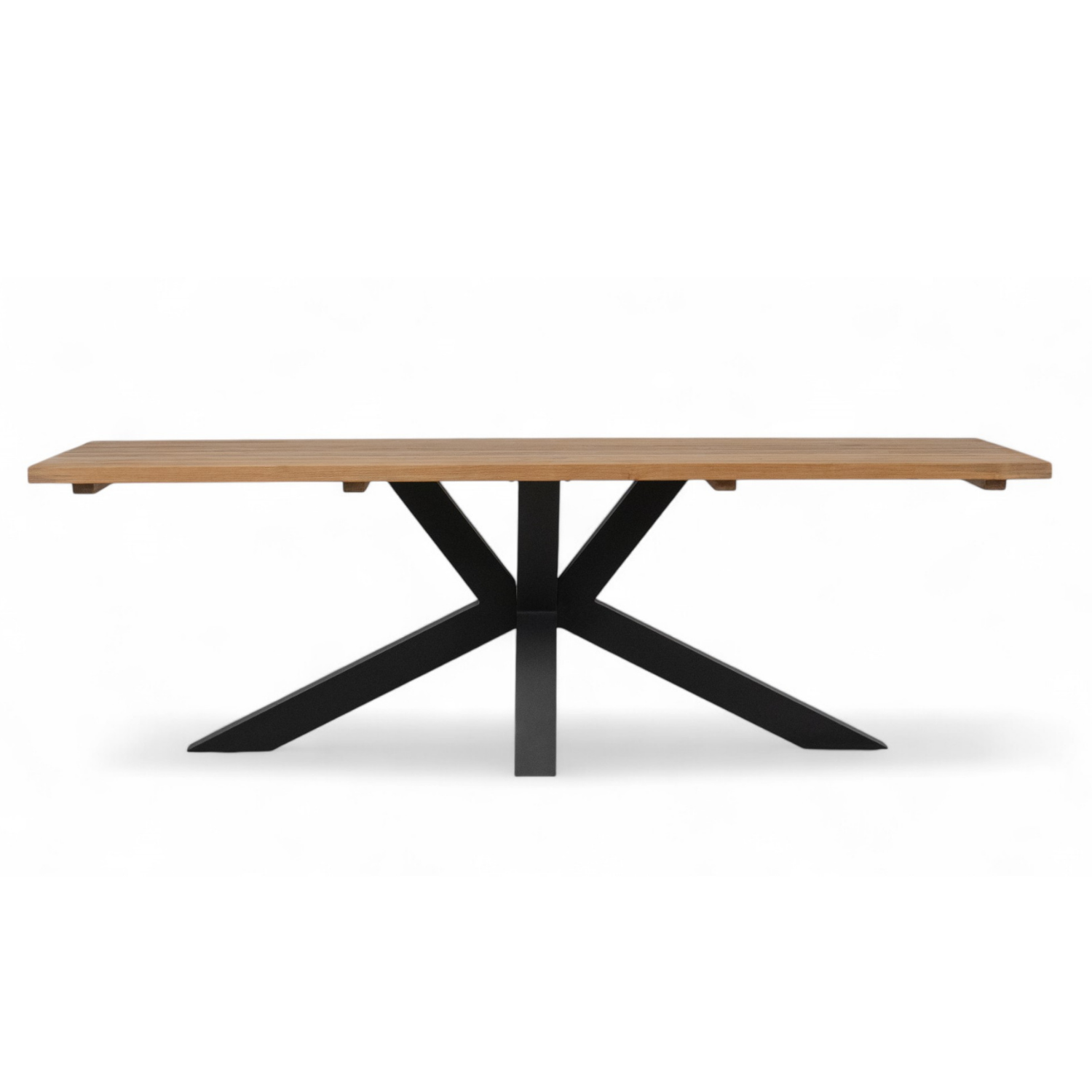 Largo Rustic Teak/Black 94" Rectangular Dining Table