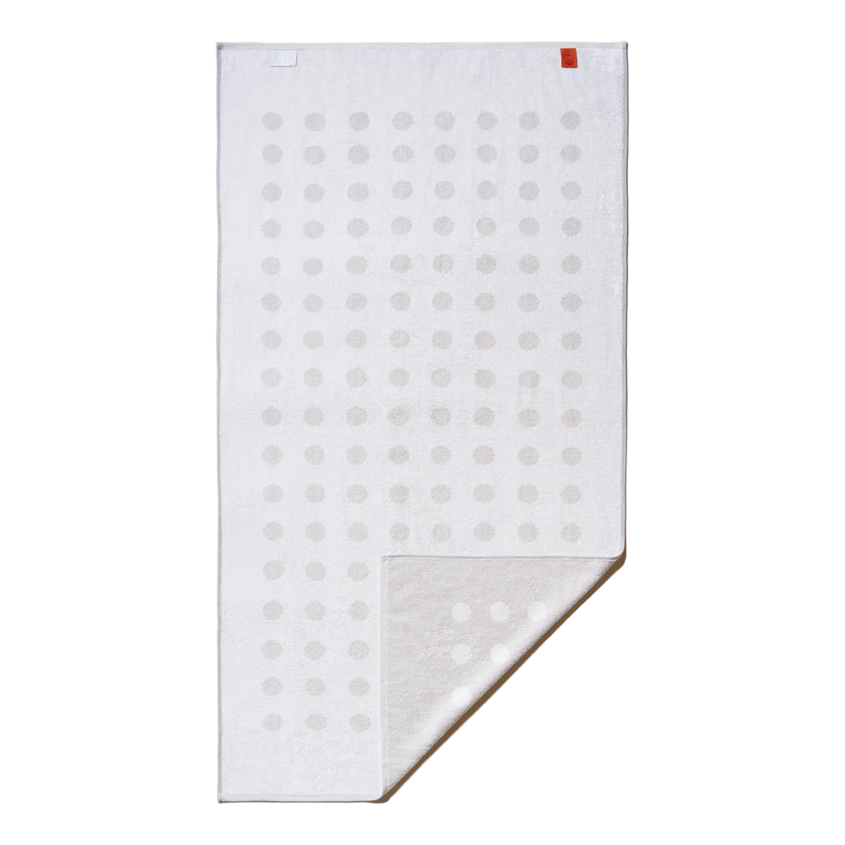 Dotty Cotton Bath Towel - White