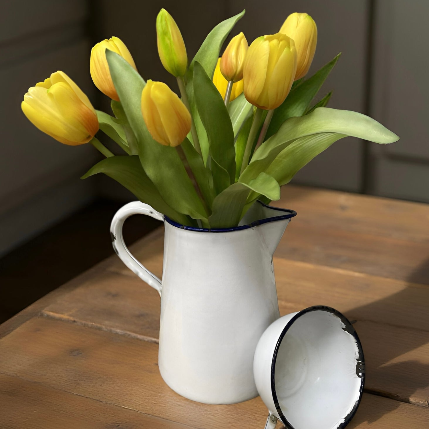 Artificial Fresh Touch Yellow Tulip Bouquet