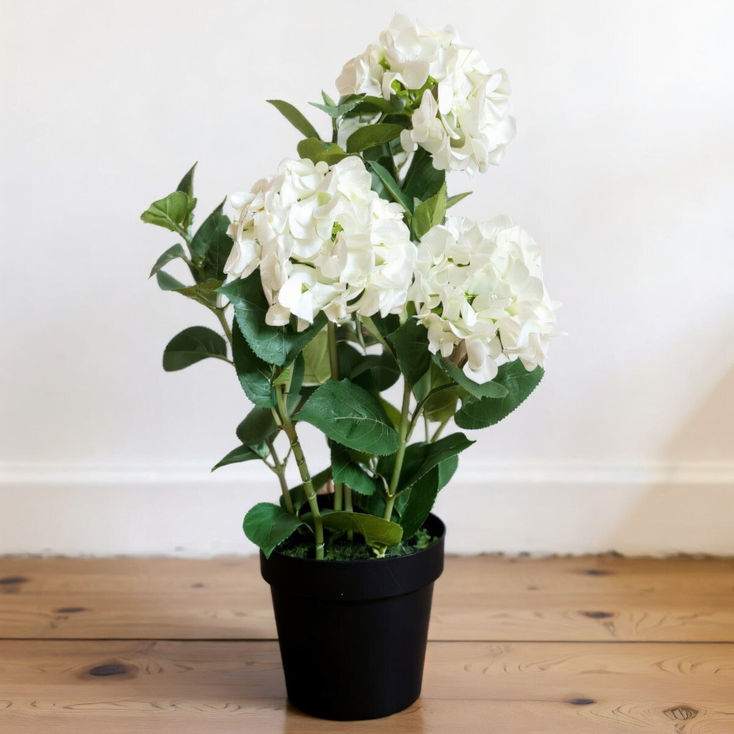 Artificial Fresh Touch White Potted Hydrangea