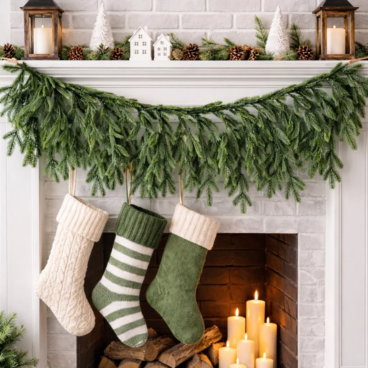 Artificial Fresh Touch 3/5ft Dripping Spruce Garland