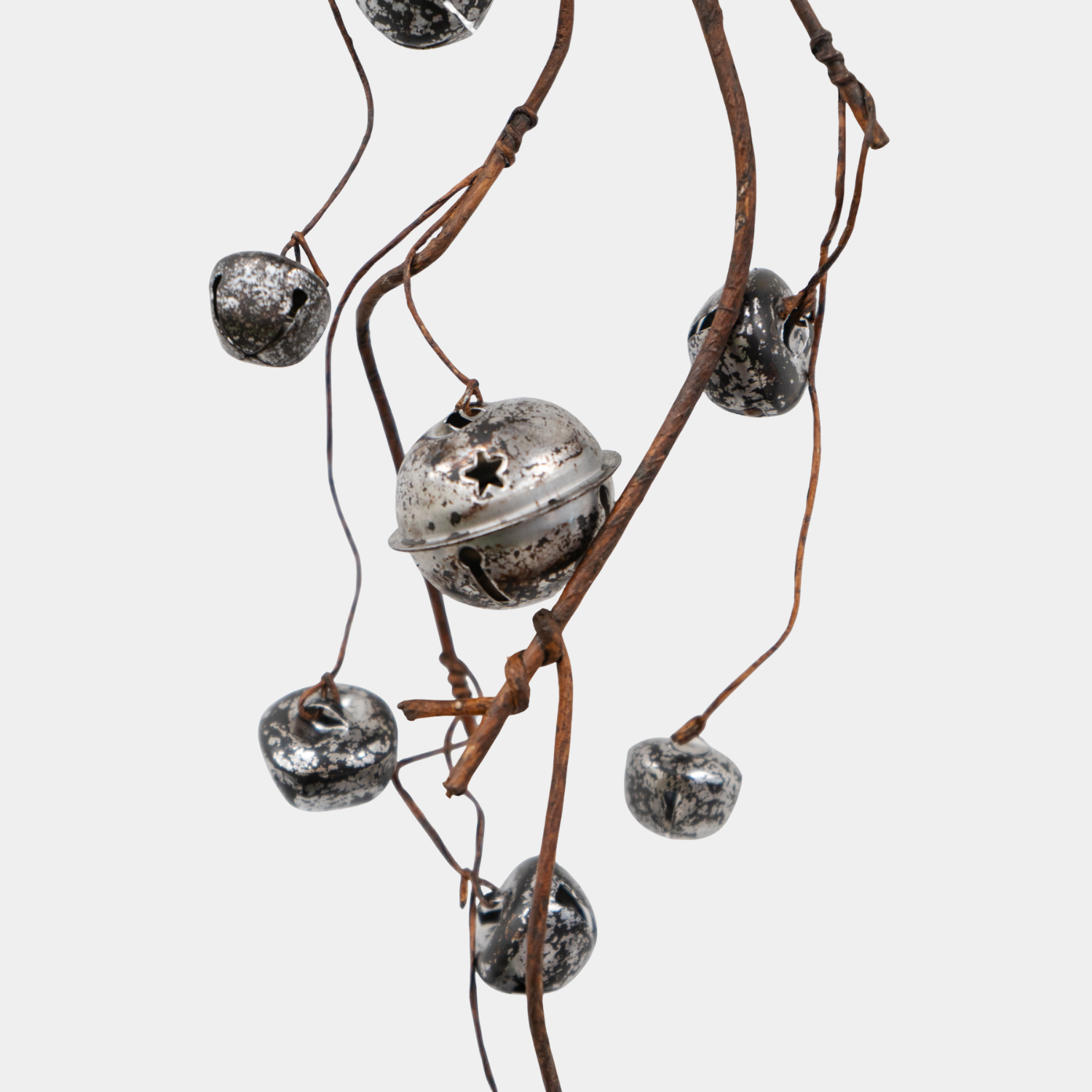 Jingle Bell 31" Garland - Pewter