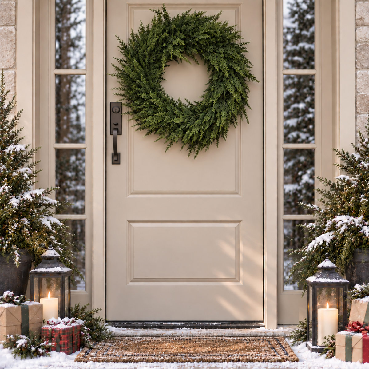 Artificial 29" Fresh Touch Cedar Wreath