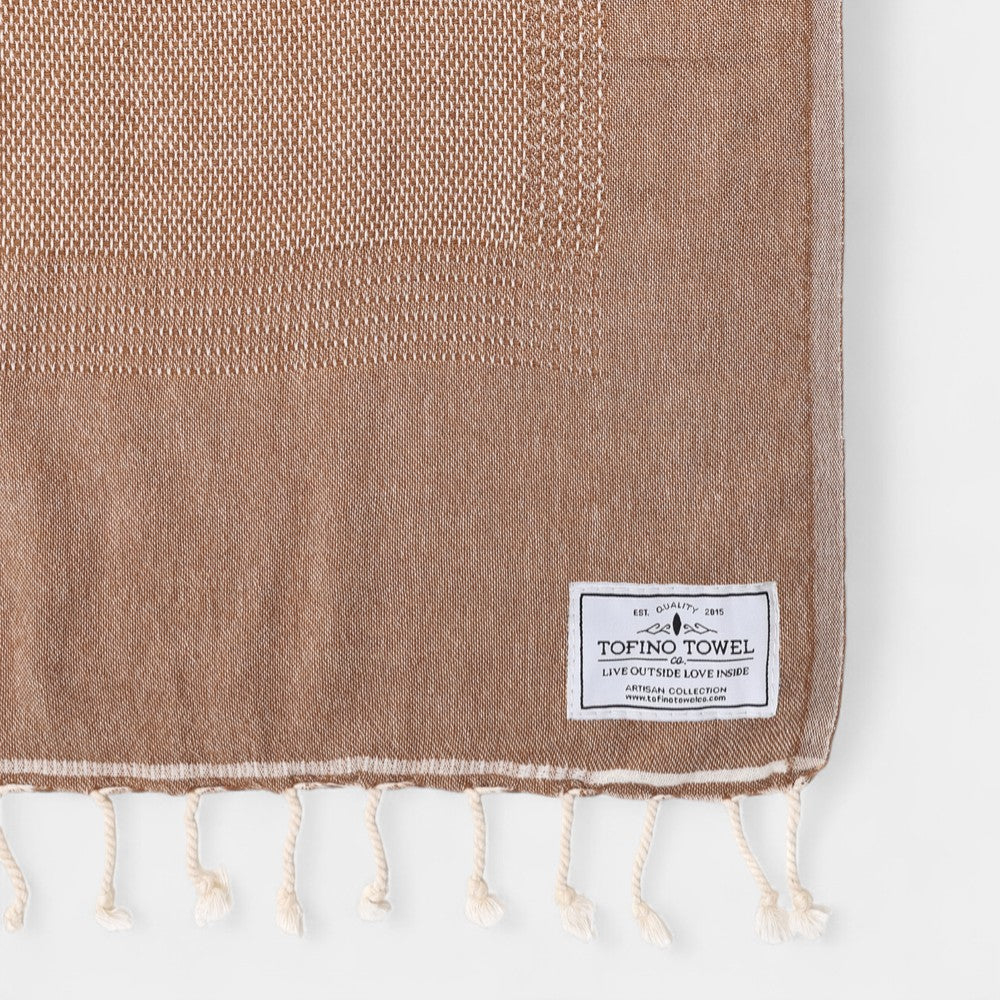 Shoreline Camel Wool Blend Throw