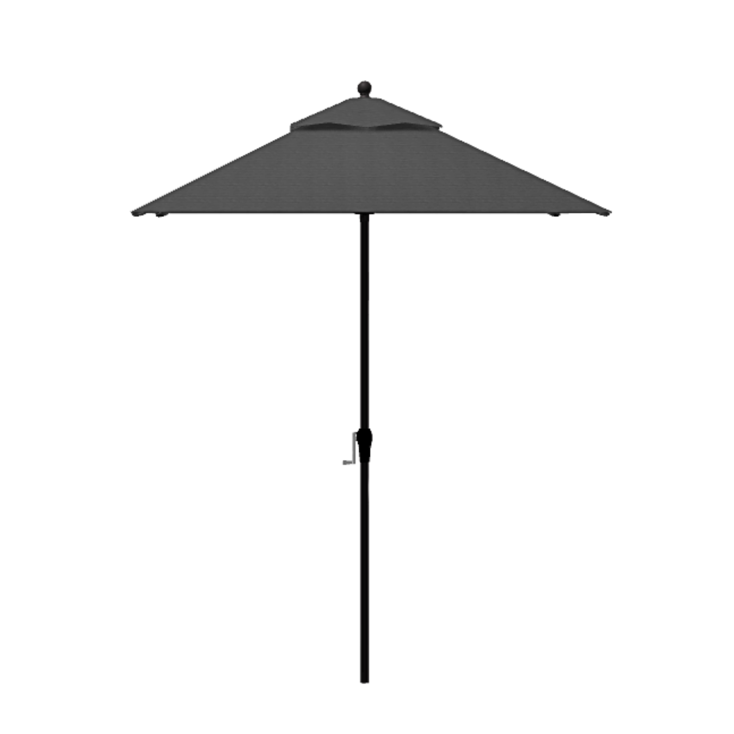 Fiberglass 7.5' Square Auto-Tilt Market Umbrella w/ Carbon Frame