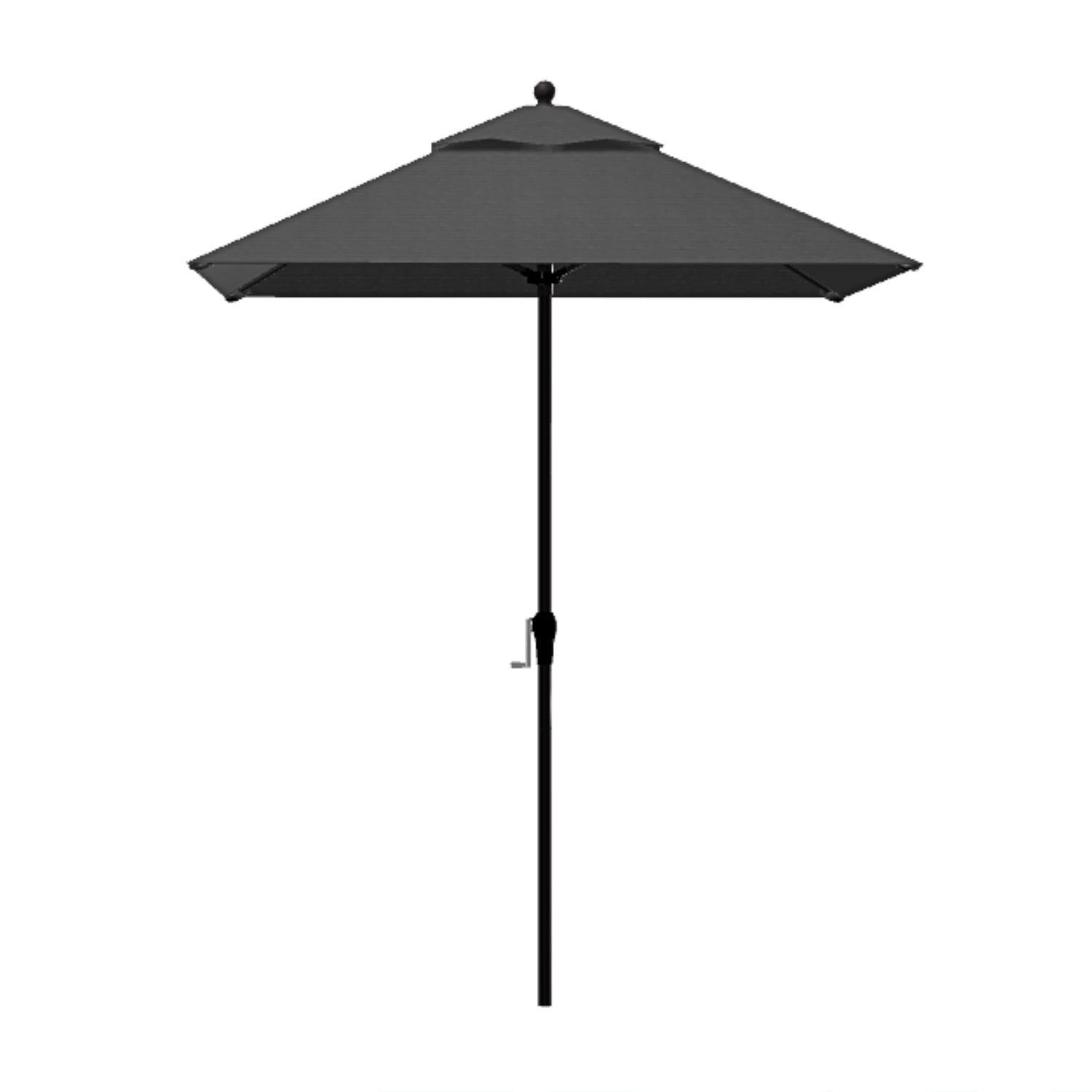 Fiberglass 7.5' Square Auto-Tilt Market Umbrella w/ Carbon Frame