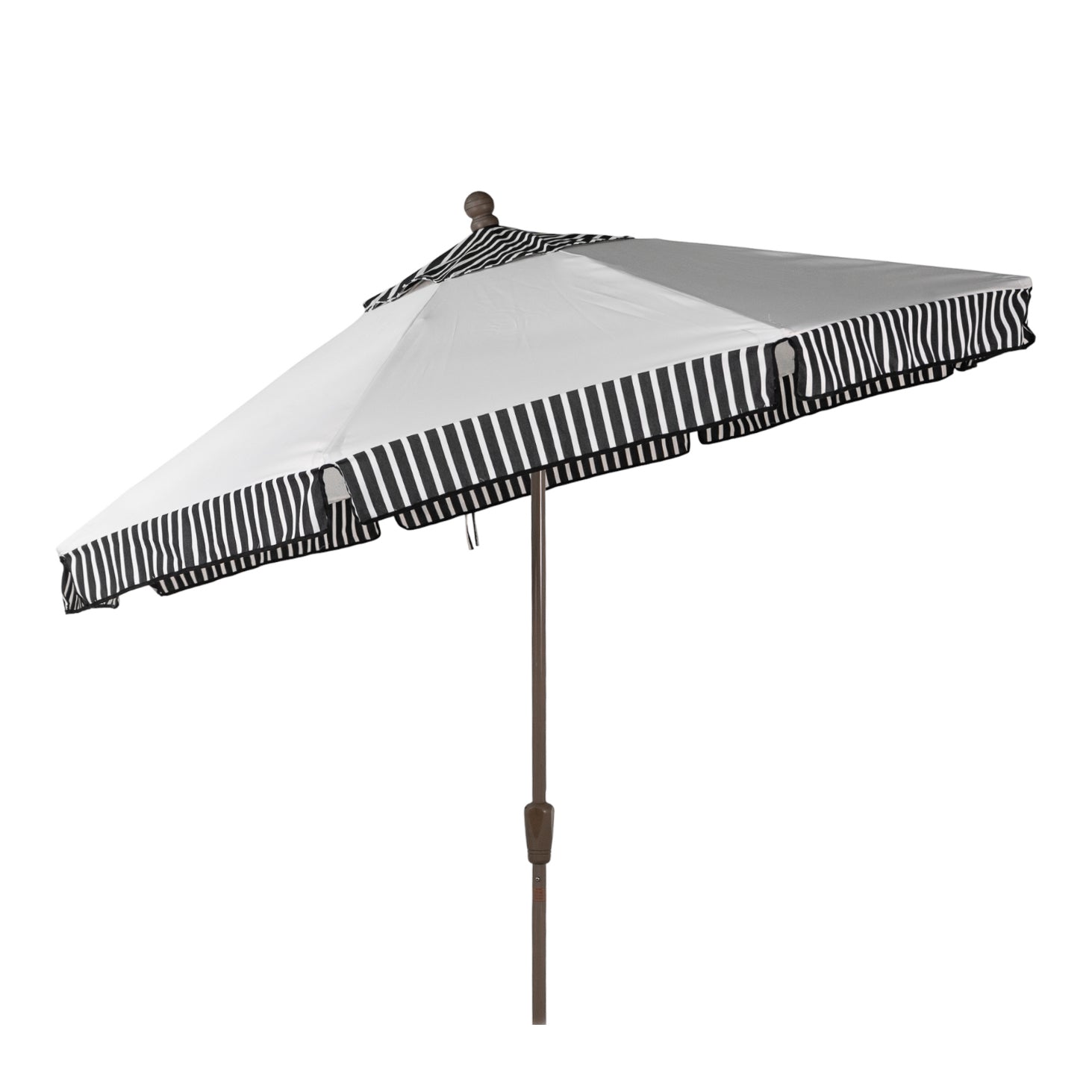 9' Octagon Auto Tilt Market Umbrella w/ Valance - Canvas Natural