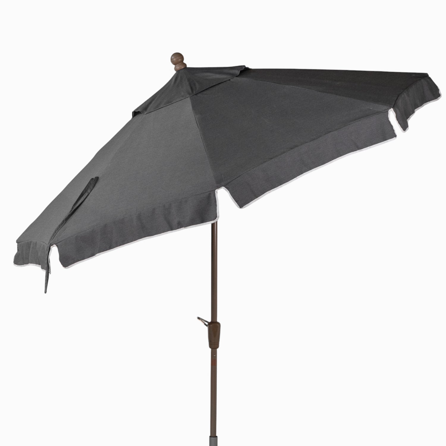 9' Octagon Auto Tilt Market Umbrella w/ Valance - Pebble Grey