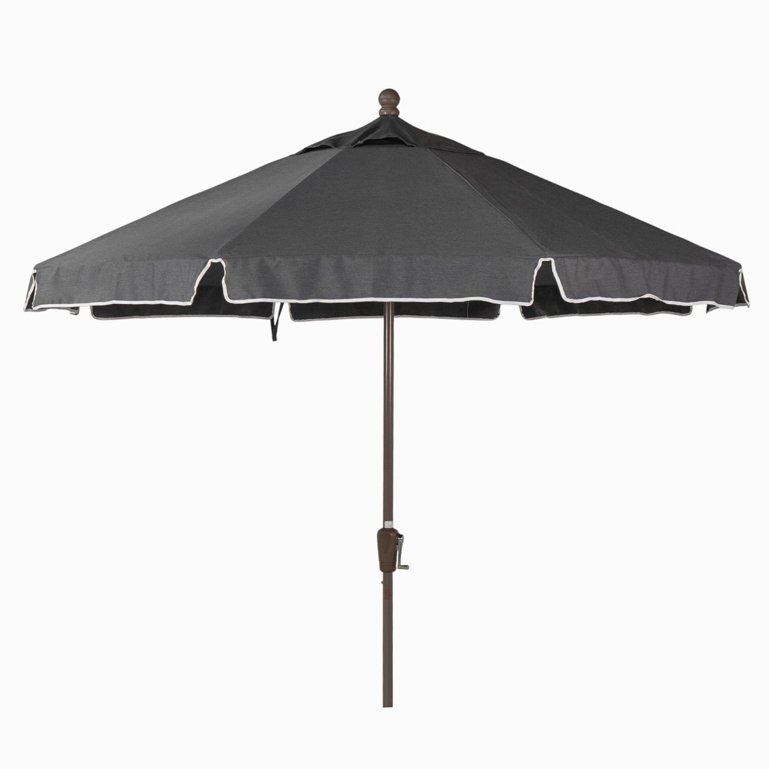 9' Octagon Auto Tilt Market Umbrella w/ Valance - Pebble Grey