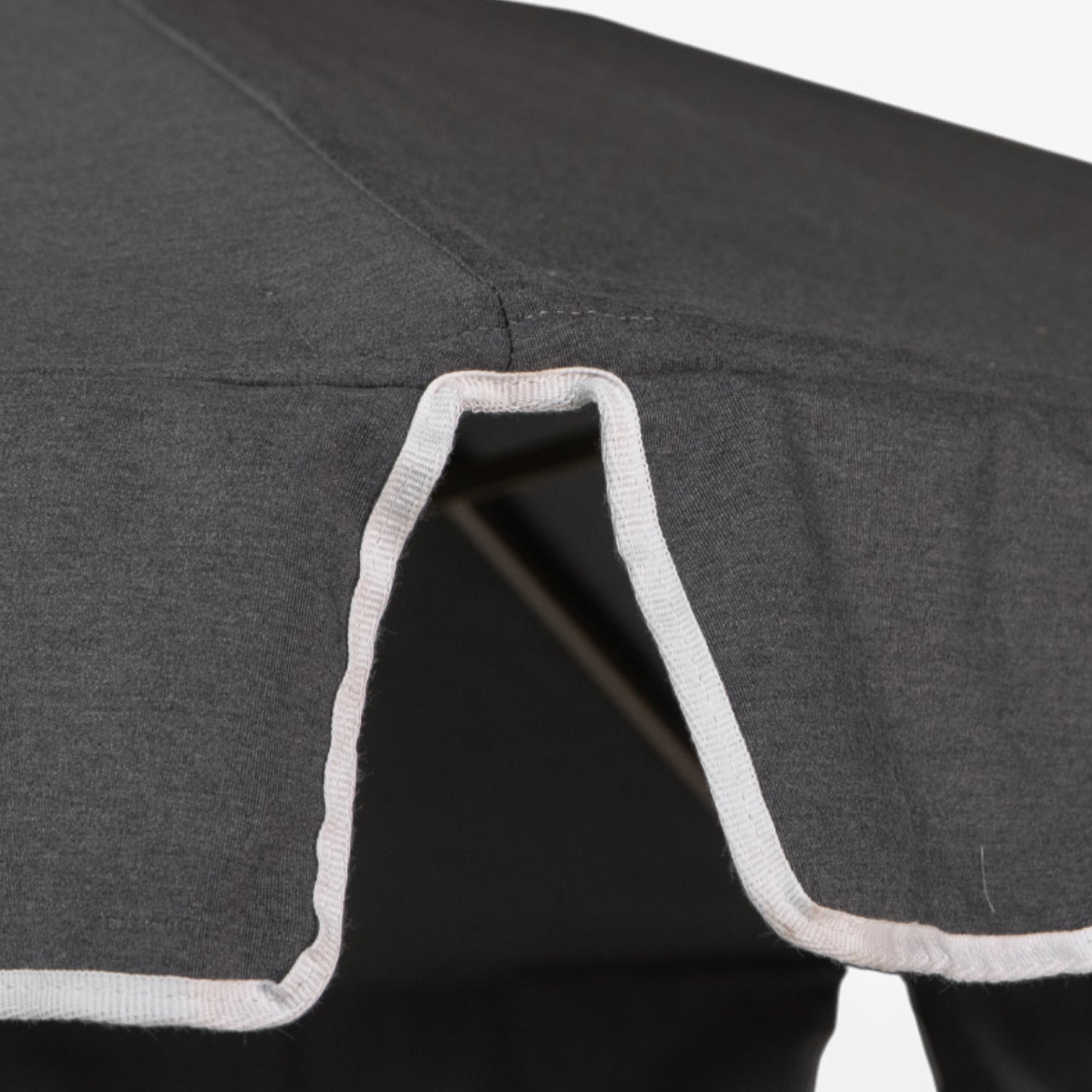 9' Octagon Auto Tilt Market Umbrella w/ Valance - Pebble Grey