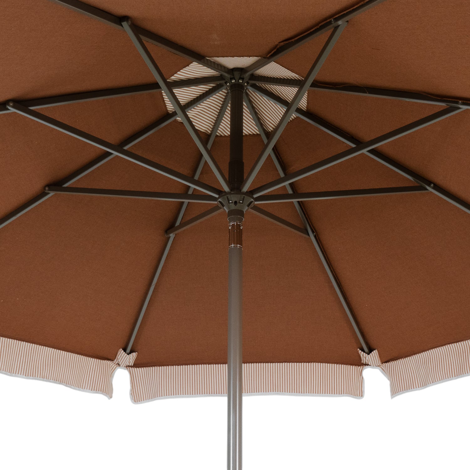 9' Octagon Auto Tilt Market Umbrella w/ Valance - Cast Desert