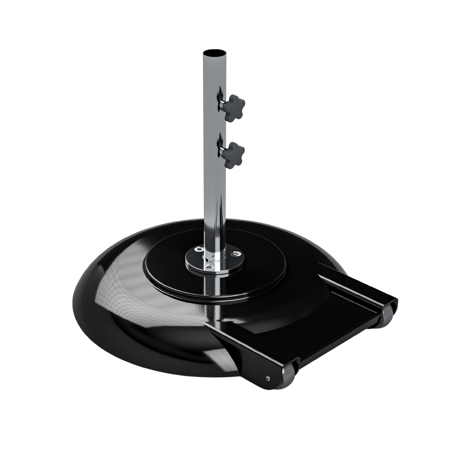 Premium 100lb Onyx Black Umbrella Base w/ Wheels