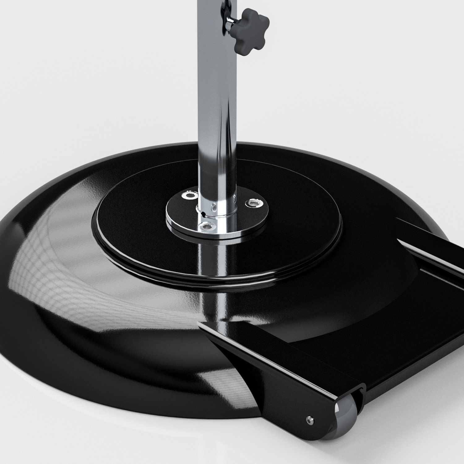 Premium 100lb Onyx Black Umbrella Base w/ Wheels