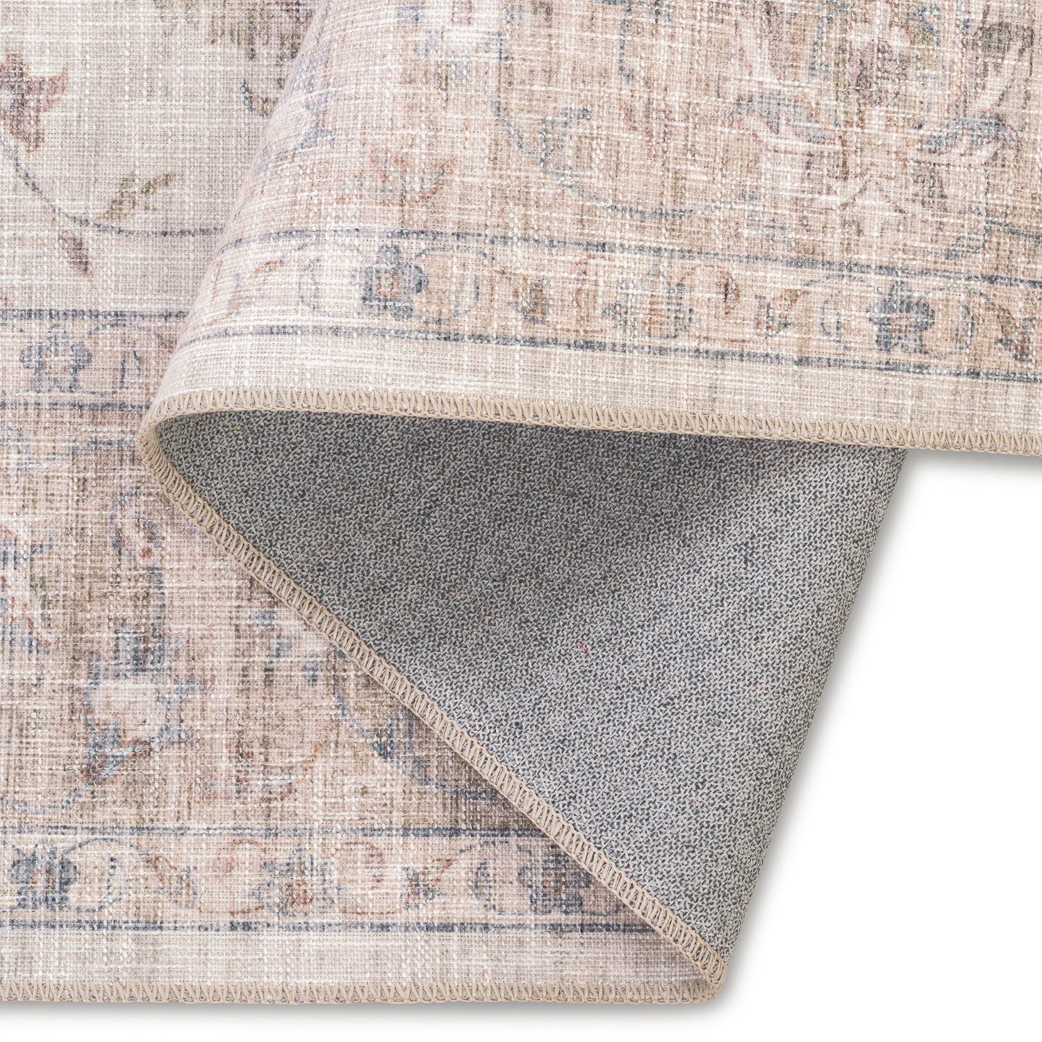 Distressed Provence Multi/Blue/Brown Washable Rug