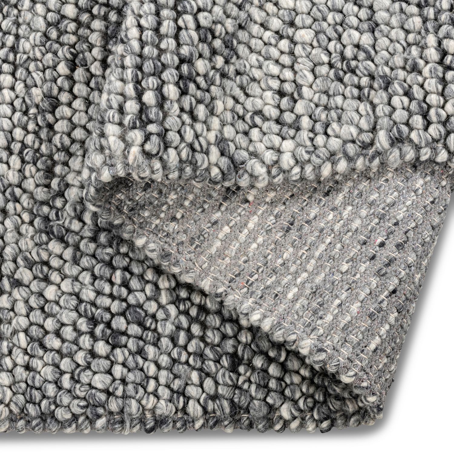 Cobblestone Grey Wool Rug