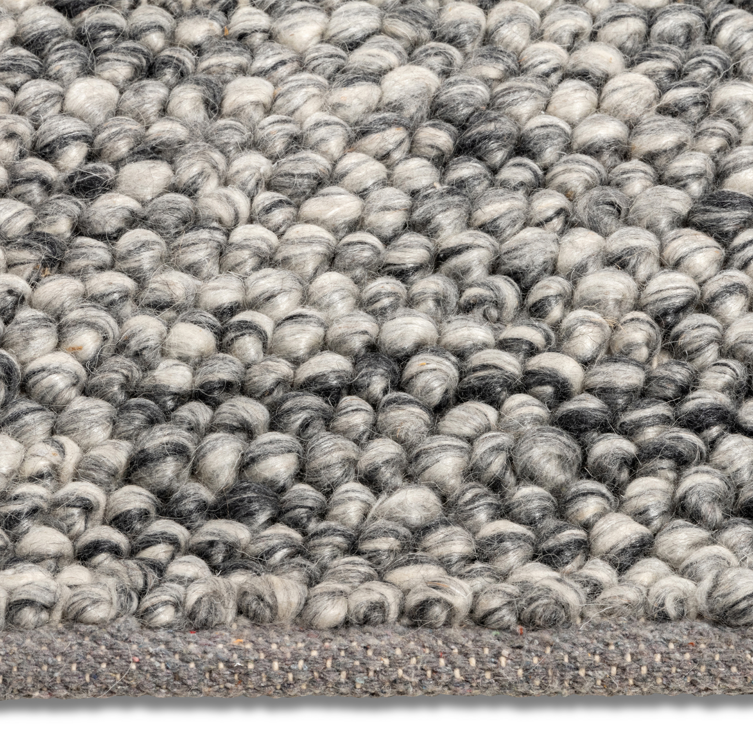 Cobblestone Grey Wool Rug