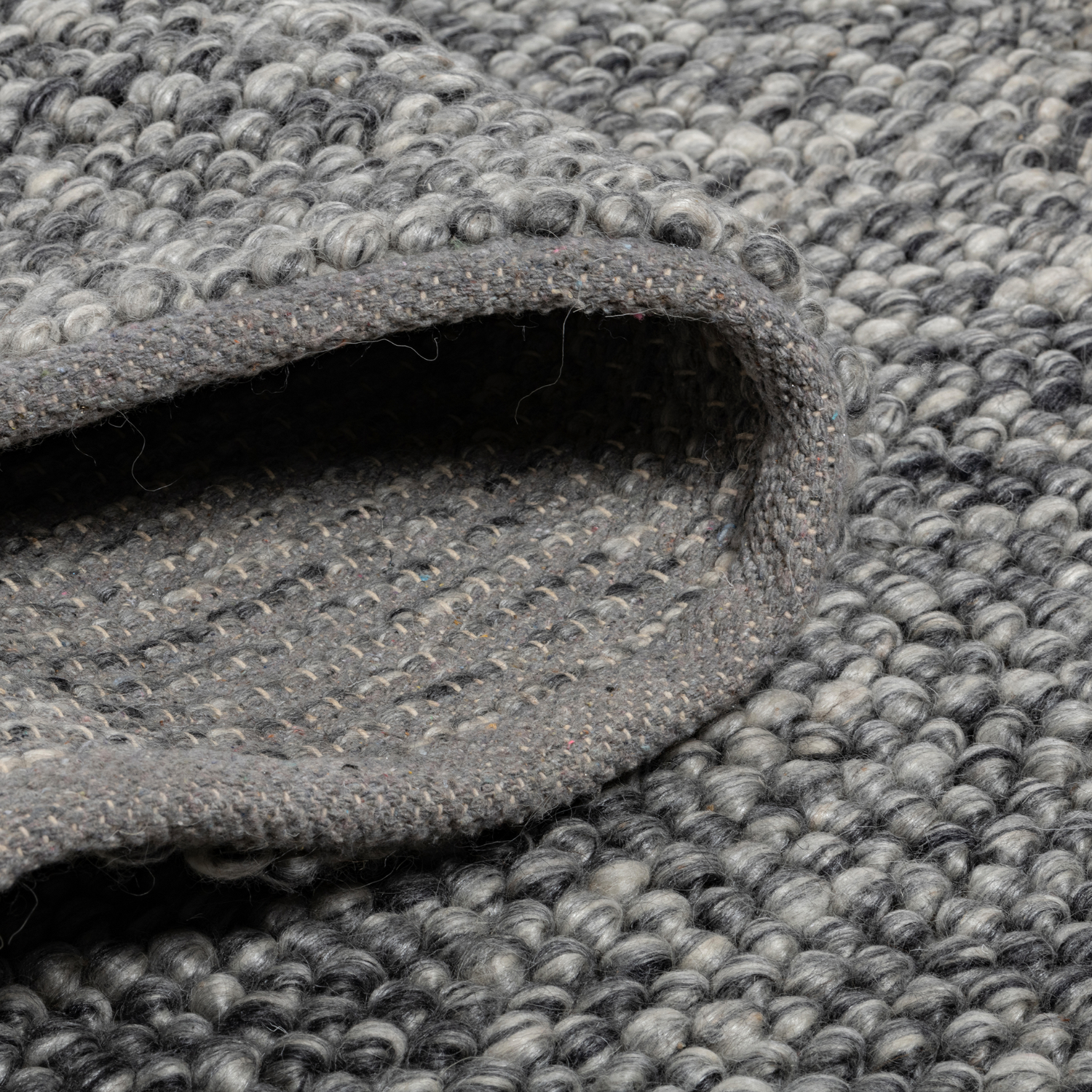Cobblestone Grey Wool Rug