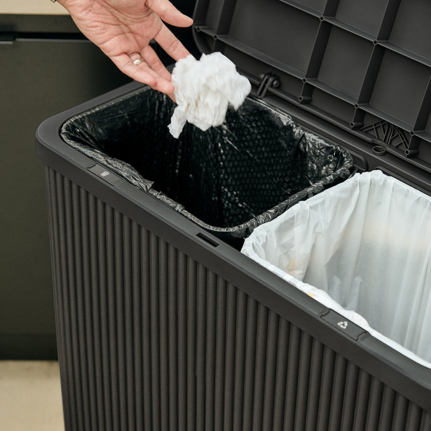 Outdoor Modular Dual Waste Bin