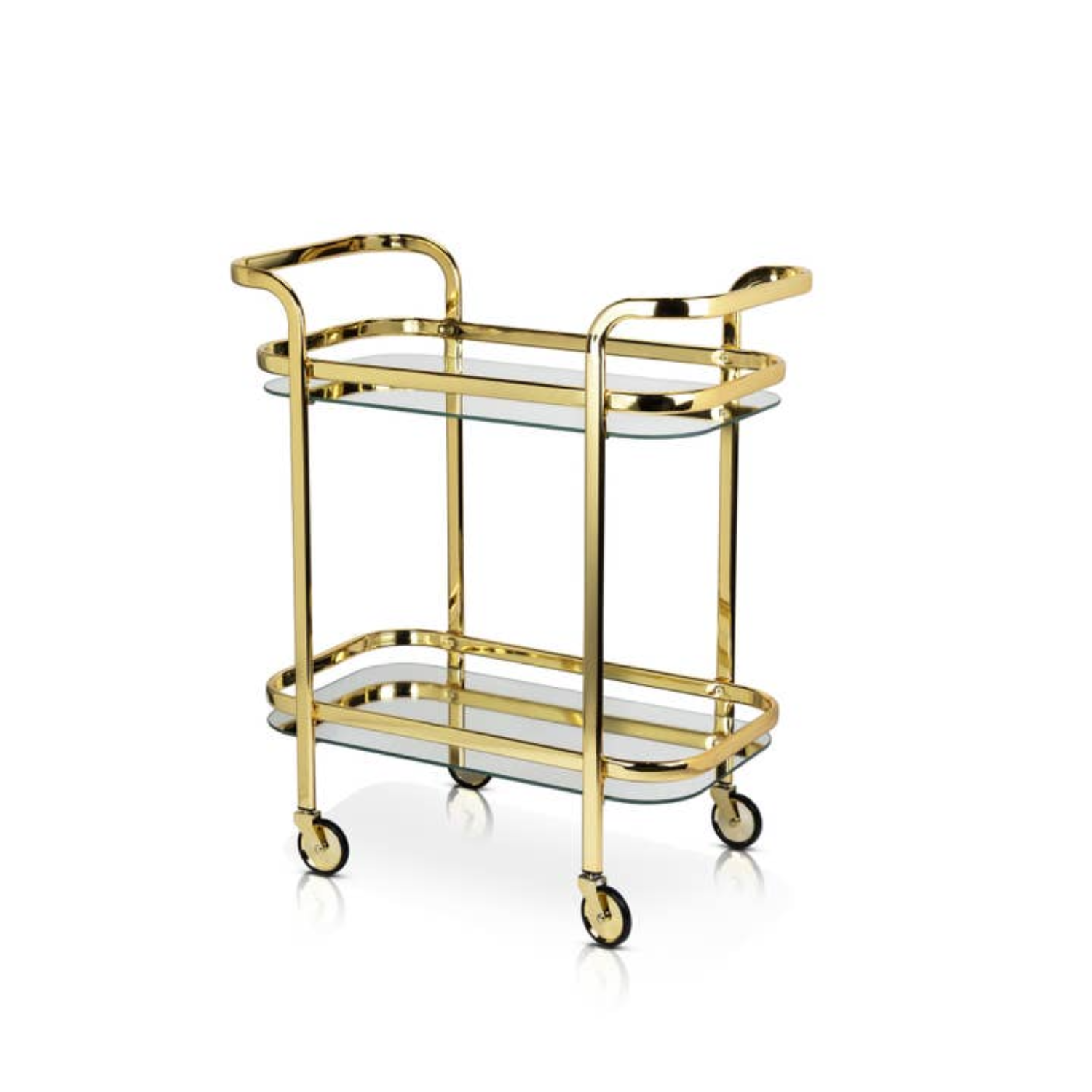 Polished Gold Bar Cart