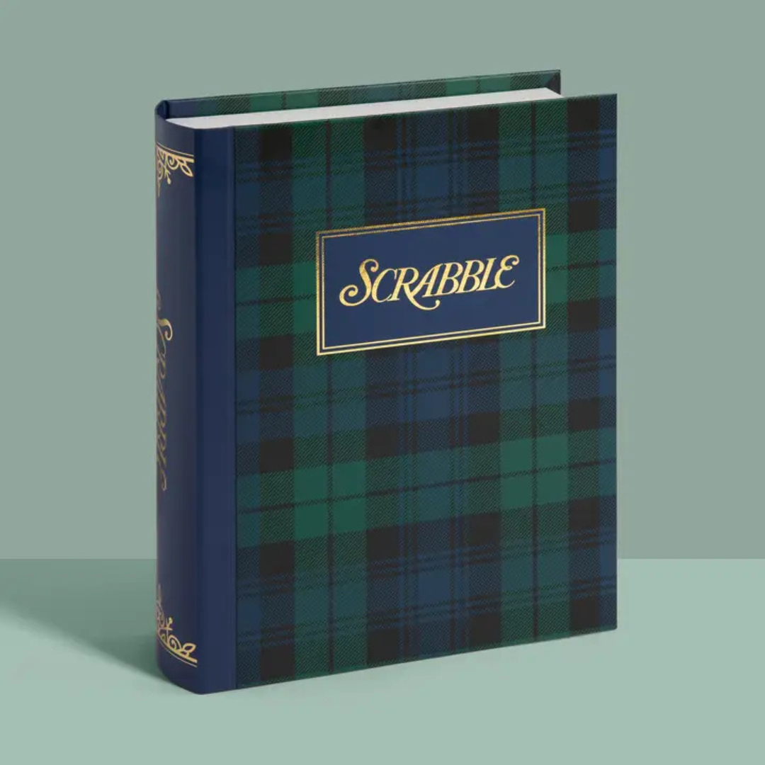 Scrabble Bookshelf Board Game - Holiday Tartan
