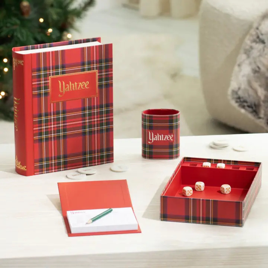 Yahtzee Bookshelf Board Game - Holiday Plaid
