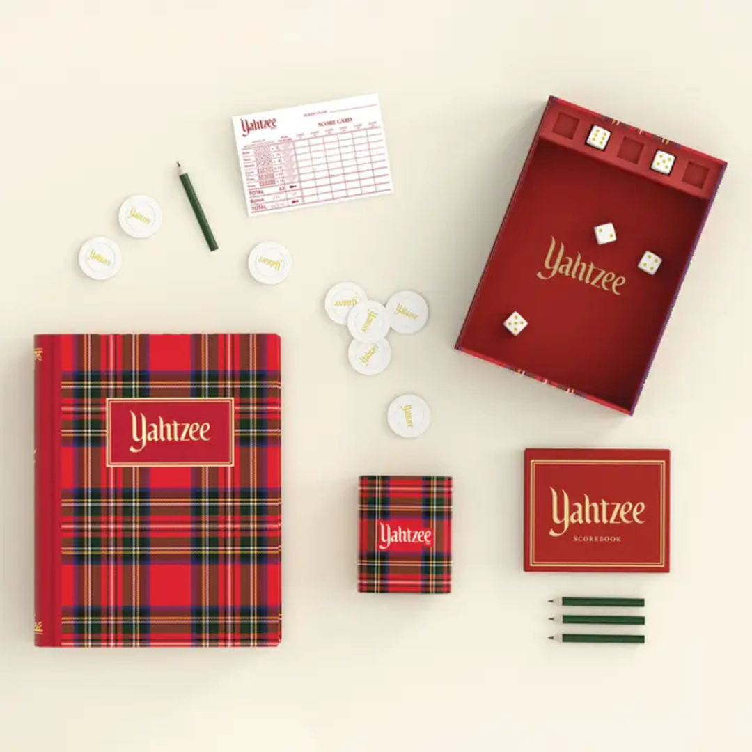 Yahtzee Bookshelf Board Game - Holiday Plaid