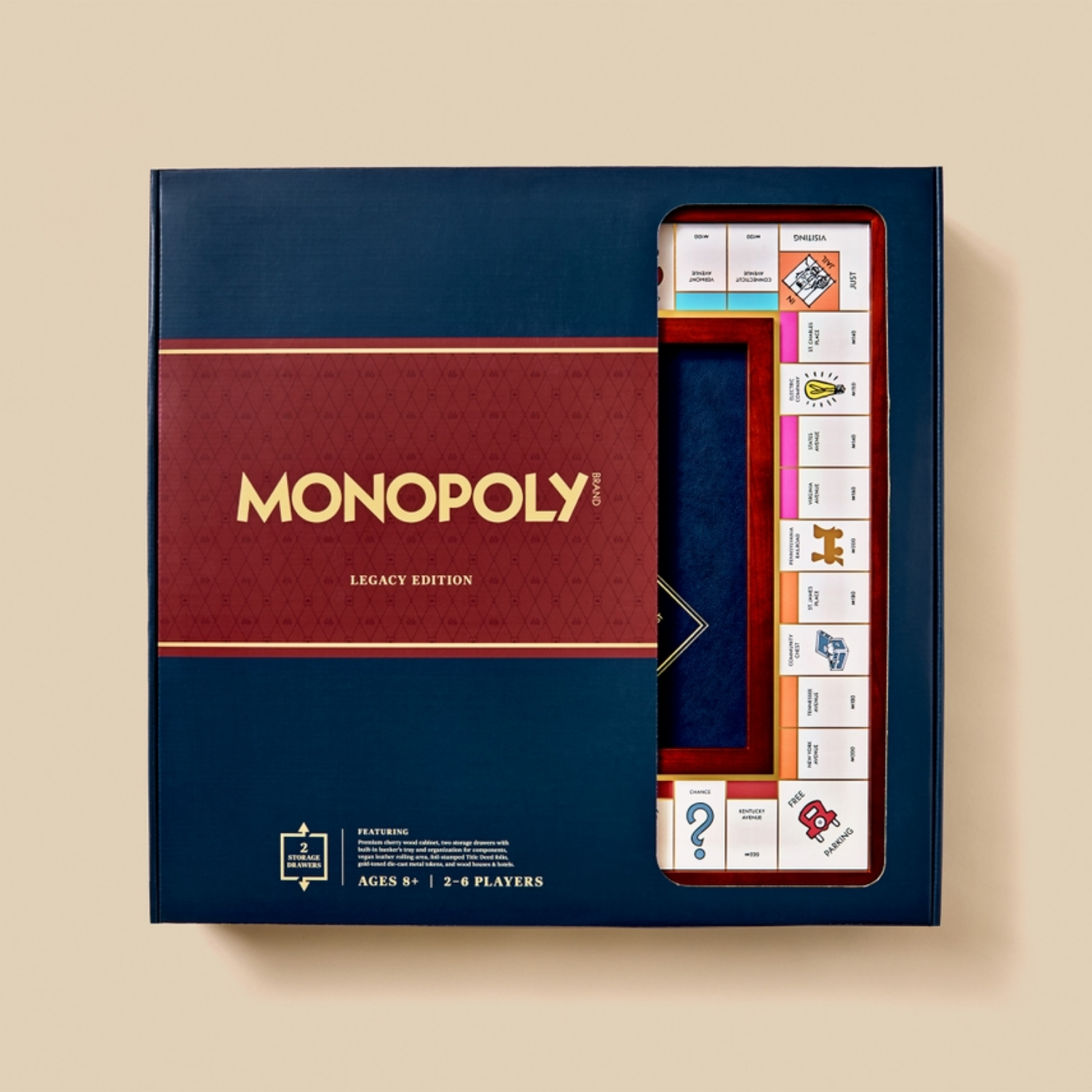 Monopoly Legacy Wood Cabinet Board Game