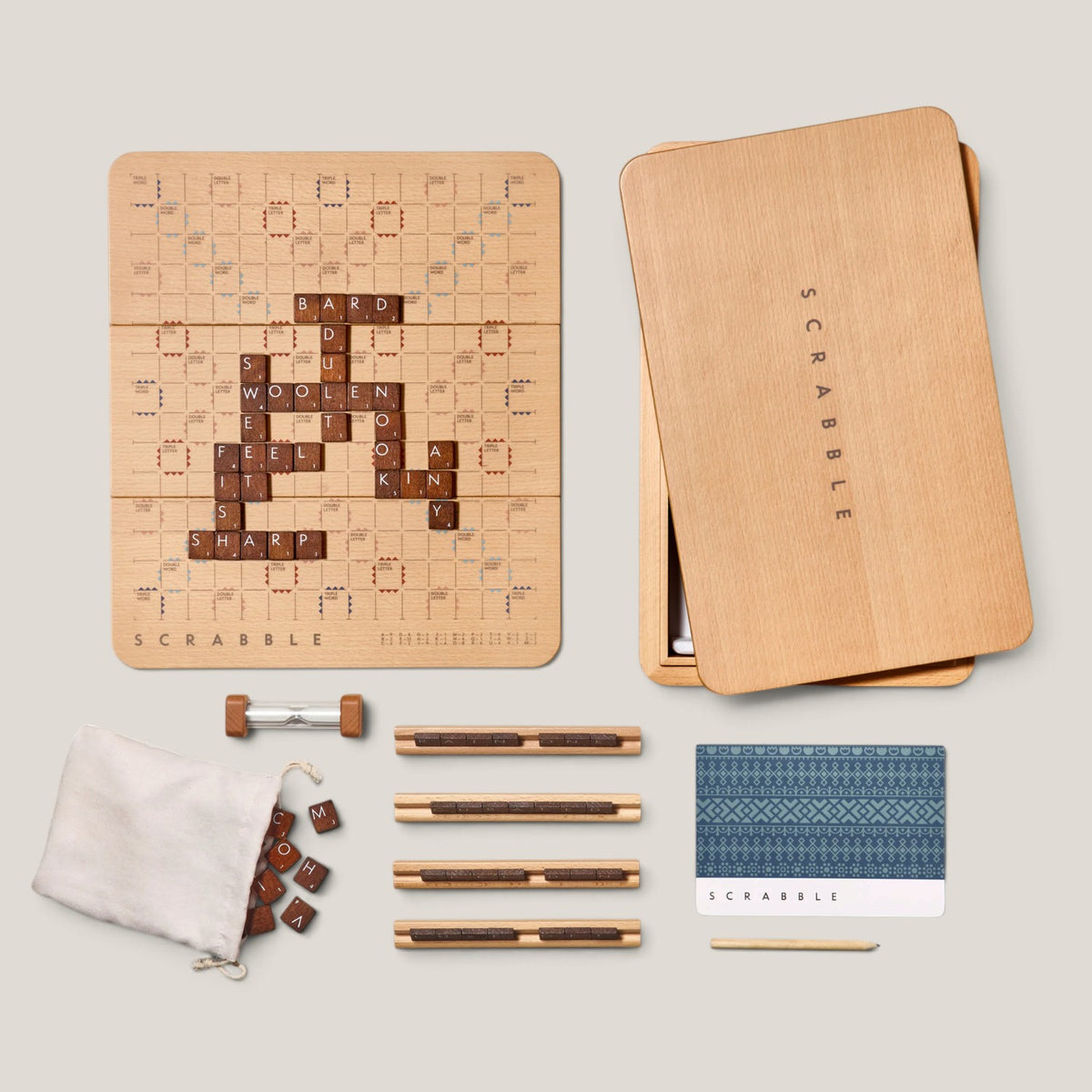 Scrabble Nordic Wood Board Game