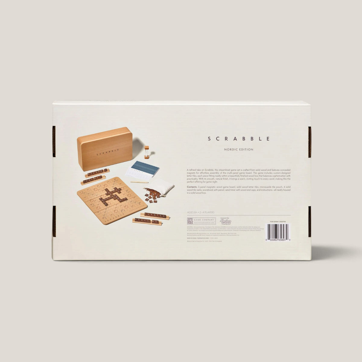 Scrabble Nordic Wood Board Game