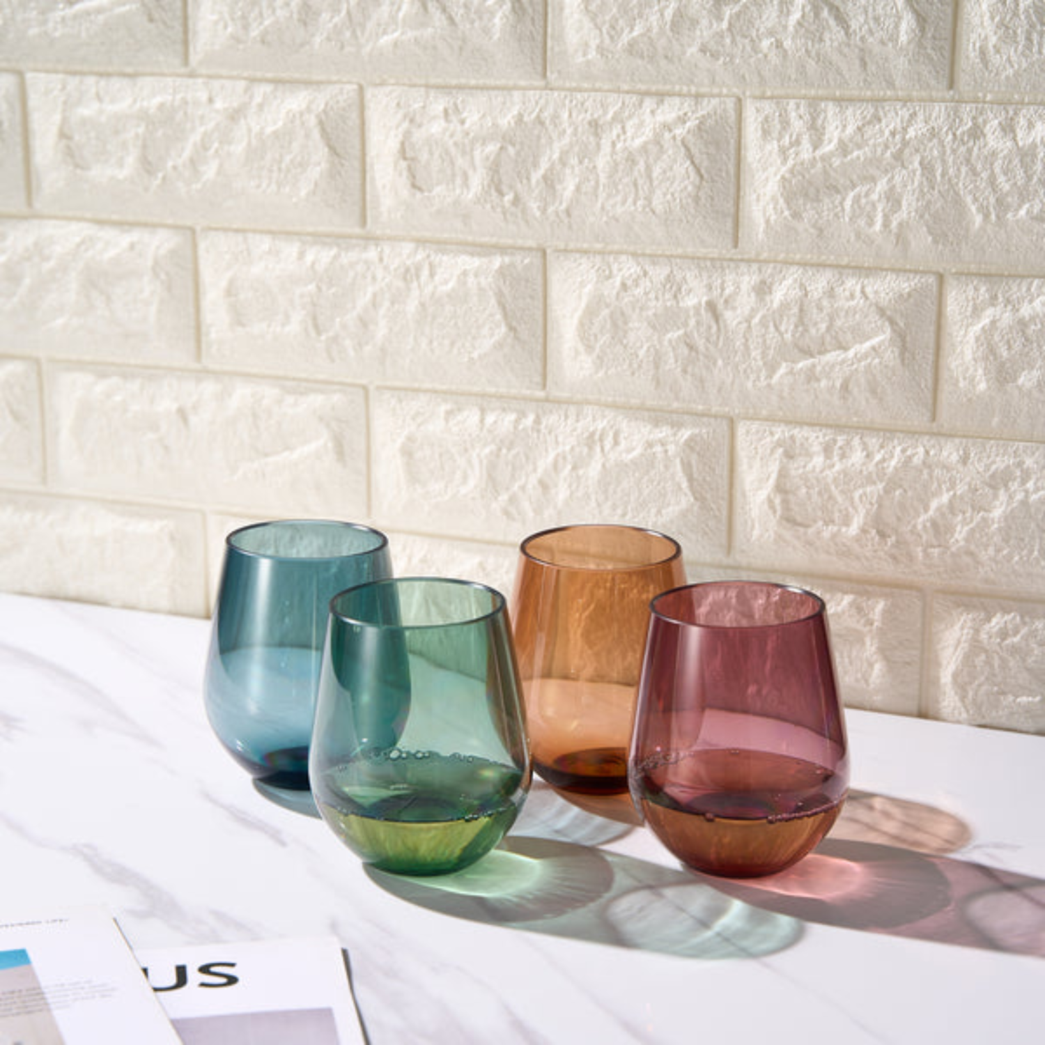 Acrylic Stemless 15oz Wine Glass (Set of 4)