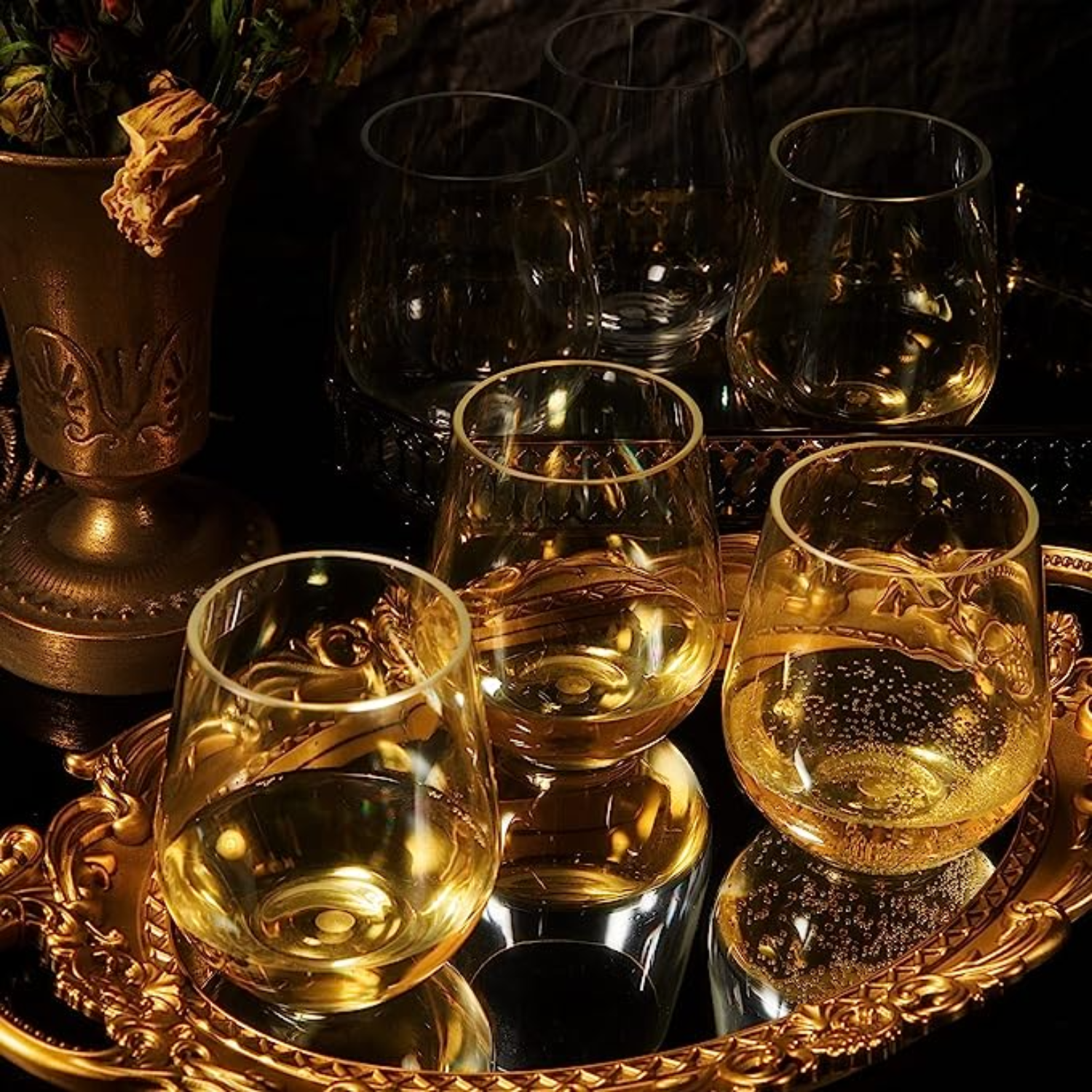 Acrylic Stemless 15oz Wine Glass (Set of 6)